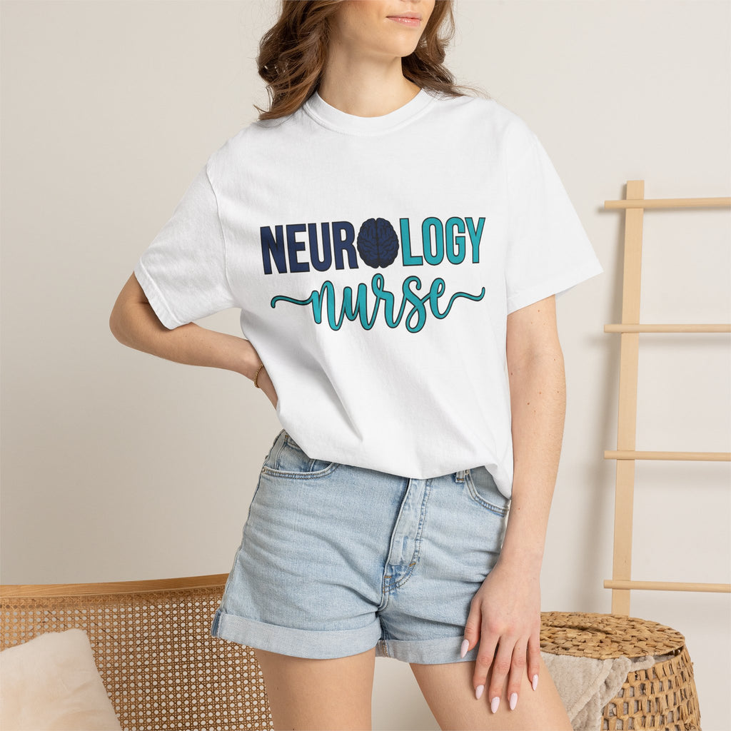Brain Art Shirt Nurse Hospital Gift Women Heavy Tee Cerebral Art T-Shirt Nursing Enthusiast Graphic Design Medical Graphic Clean Calligraphy