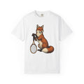 Fox Tennis Racquet Shirt Sports Fauna Gift Women Old School Tee Racquet T-Shirt Athlete Fan Racket Tshirt Wildlife Graphic Doodle Beast