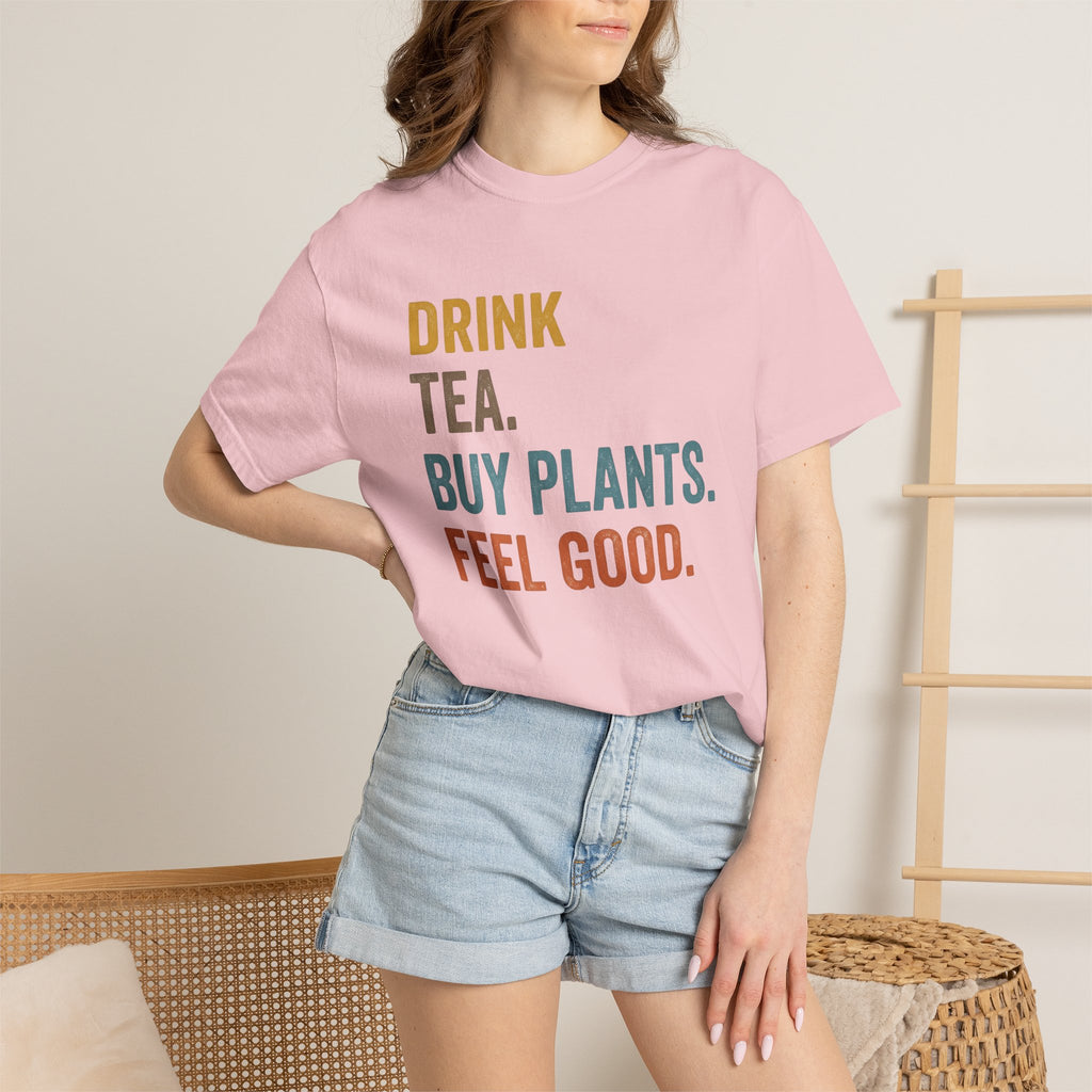 Bold Text Graphic Shirt Tea Wellness Gift Women Modern Tee Typography T-Shirt Tea Enthusiast Contemporary Tshirt Self Care Graphic
