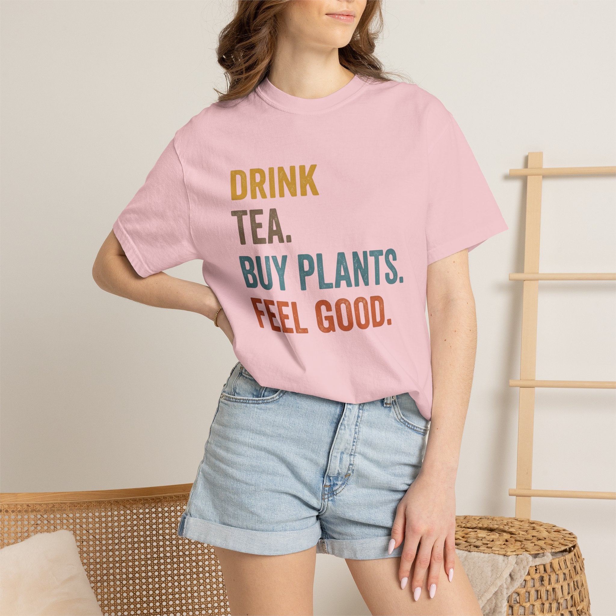 Bold Text Graphic Shirt Tea Wellness Gift Women Modern Tee Typography T-Shirt Tea Enthusiast Contemporary Tshirt Self Care Graphic