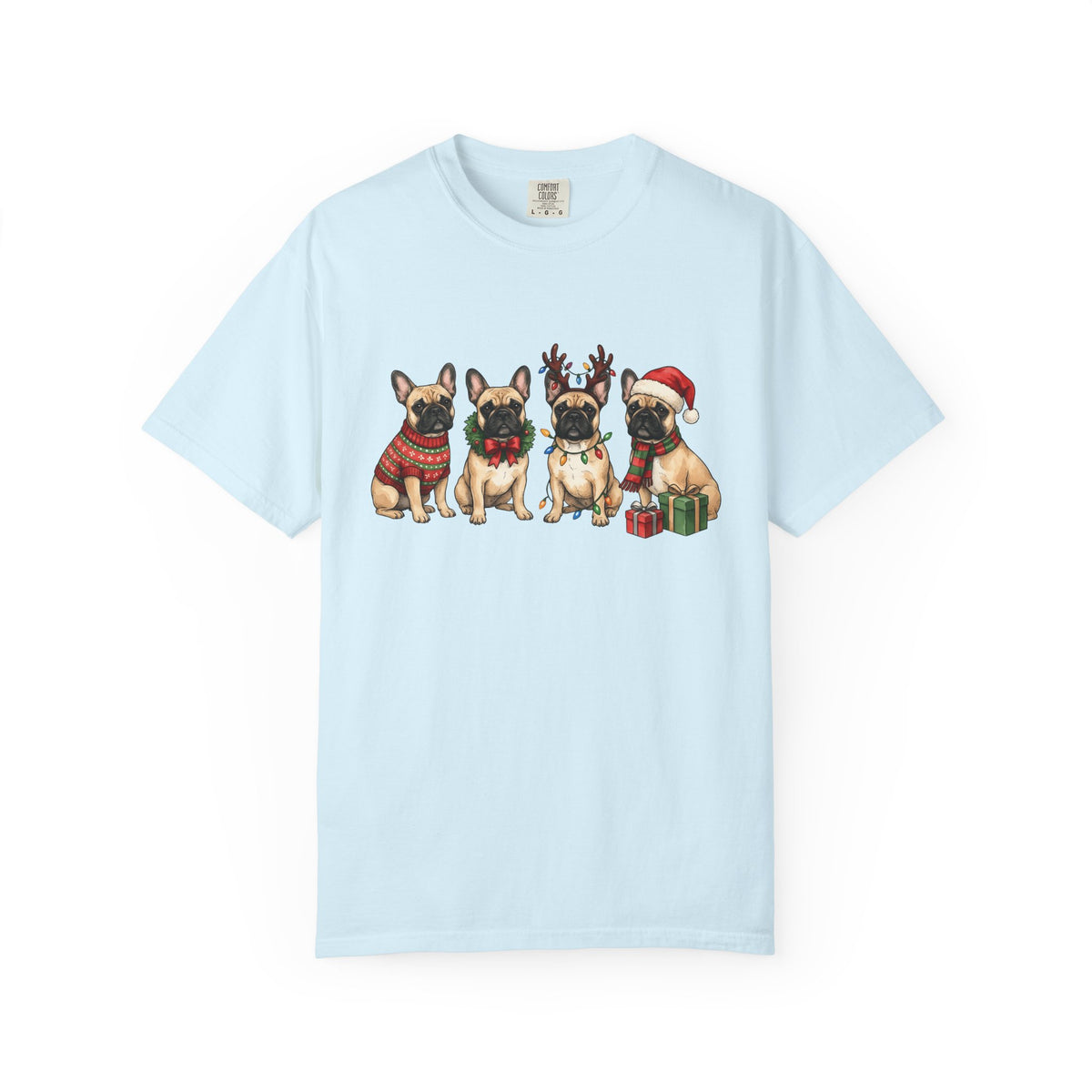 Frenchie Dog Shirt Dog Winter Unisex Gift Adorable Tee French Bulldog T-Shirt
