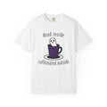 Ghost Coffee Cup Shirt Coffee Humor Gift Women Cartoon Tee Coffee Mug T-Shirt Coffee Fan Toon Tshirt Funny Graphic Minimalist Saucer Tshirt