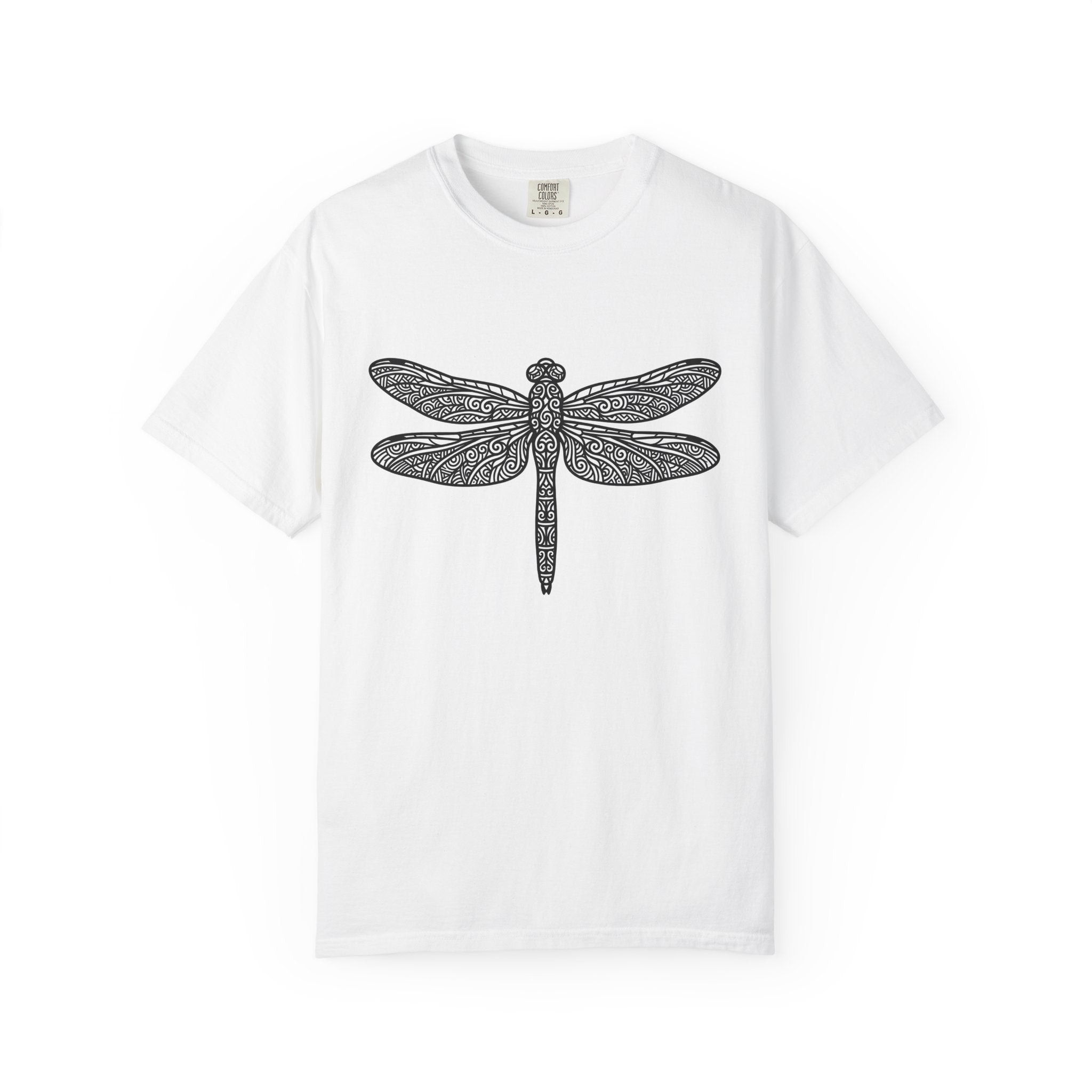 Dragonfly Clipart Shirt Animals Outdoors Gift Women Bohemian Tee Damselfly T-Shirt Wildlife Fan Insect Graphic Ethnic Mandala Design Tshirt