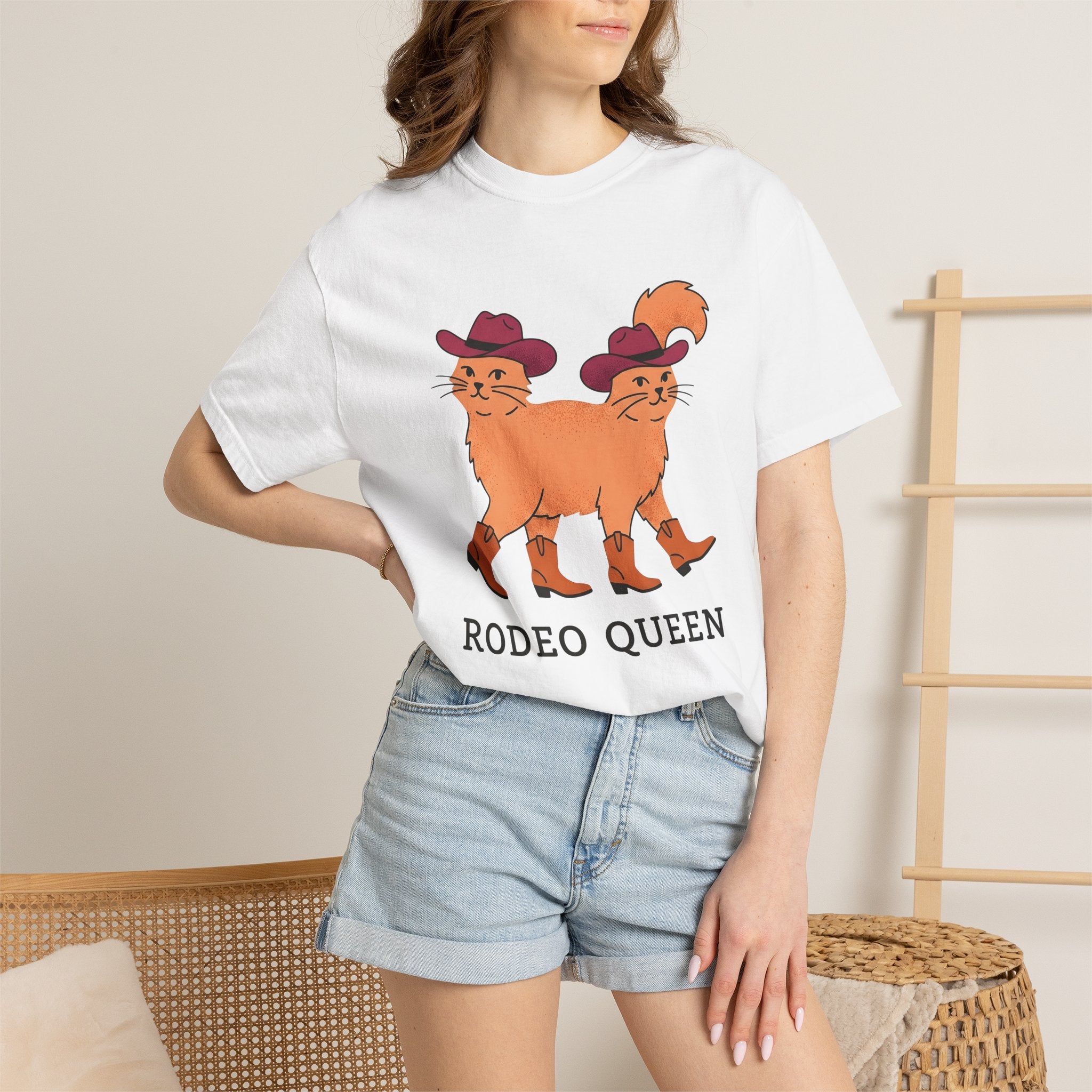 Cowboy Kitten Shirt Cowgirl Farm Gift Women Comic Strip Tee Kitten T-Shirt Cowgirl Fan Cartoon Tshirt Ranch Graphic Old School Leather Boots