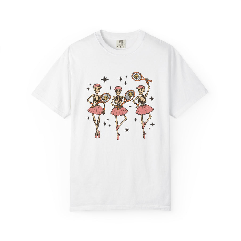 Bone Ballet Dancers Shirt Sports Spooky Gift Women Graphic Tee Skeleton T-Shirt Athlete Fan Graphic Tshirt Horror Illustration Classic