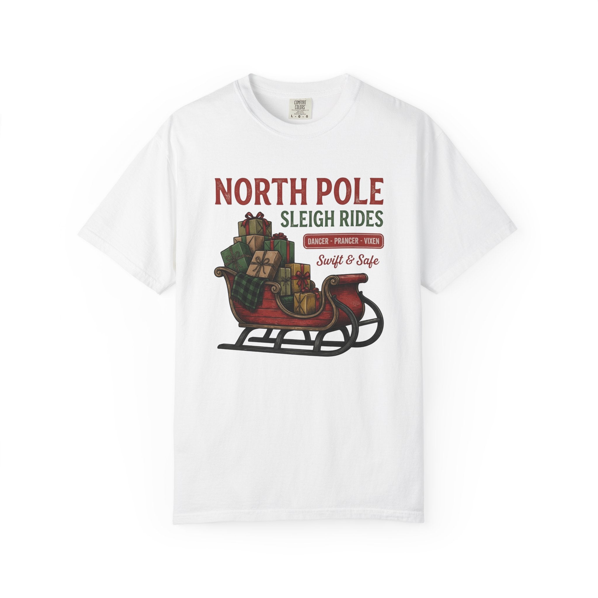 Gift Sleigh Shirt Christmas Festival Gift Women Hand Drawn Tee Sleigh Bell T-Shirt Xmas Fan Holiday Graphic Tshirt Line Art Packages Tshirt
