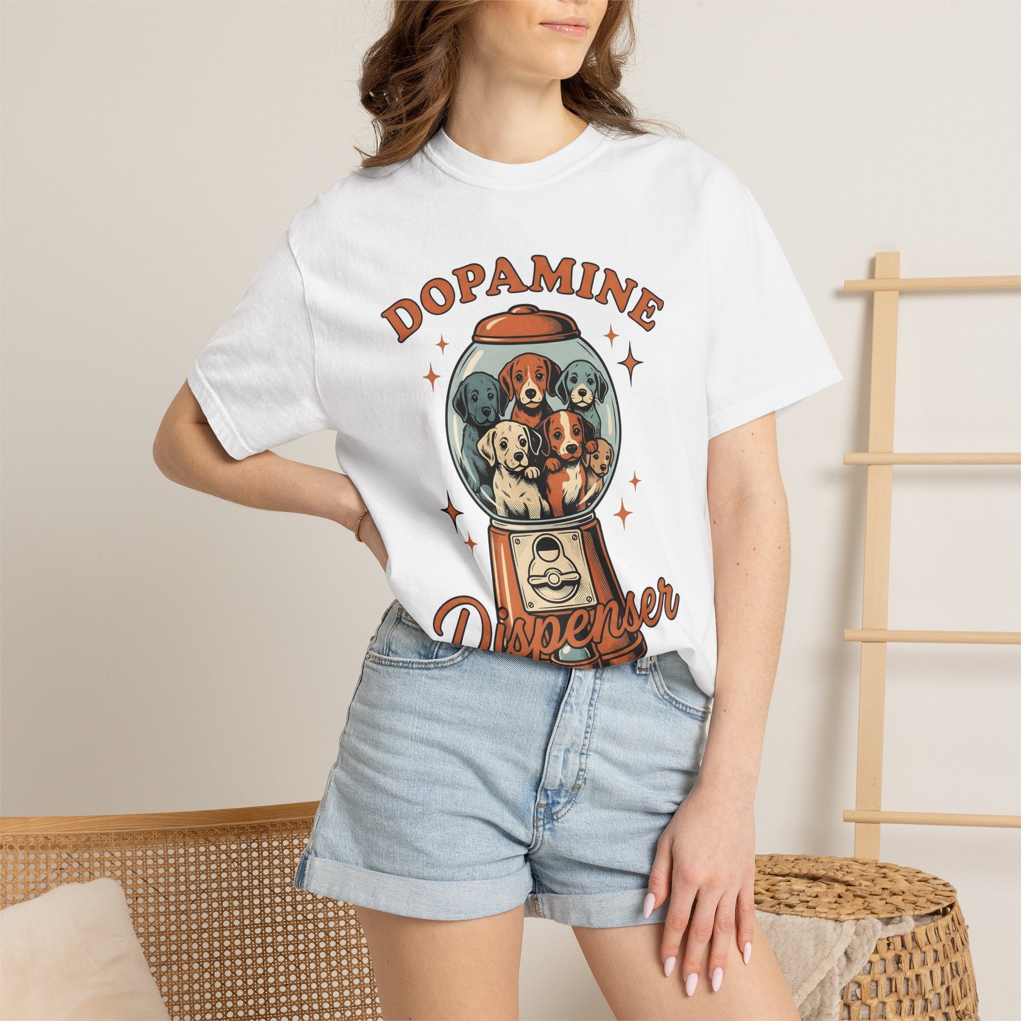 Puppy Candy Dispenser Shirt Dog Jokes Gift Women Antique Tee Candy Machine T-Shirt Dog Fan Treat Dispenser Tshirt Pun Graphic Classic