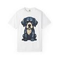 Patchwork Canine Shirt Dog Pet Gift Women Line Art Tee Dog T-Shirt Dog Fan Drawing Tshirt Animal Graphic Antiqued Denim Tshirt