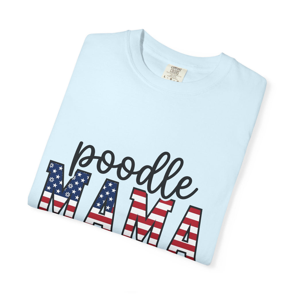 Poodle Dog Owner Shirt Dog United States Gift Women Vintage Patriotic Tee Poodle Owner T-Shirt Dog Fan Canine Graphic Tshirt Retro Tshirt