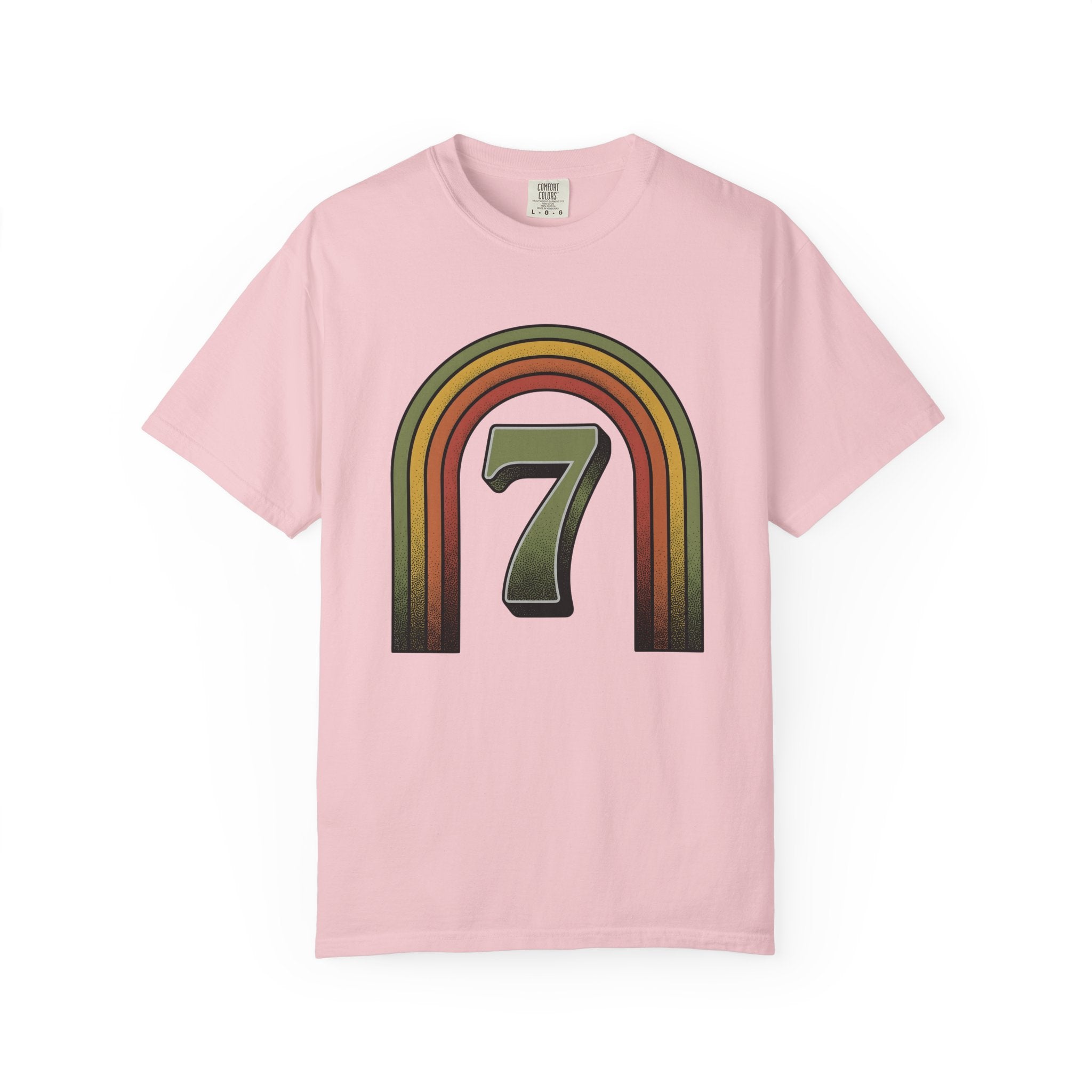 Classic Rainbow Shirt St. Patrick's Day Symbol Gift Women Hand Drawn Tee Rainbow T-Shirt Shamrock Fan Illustrated Tshirt Icon Graphic Sketch