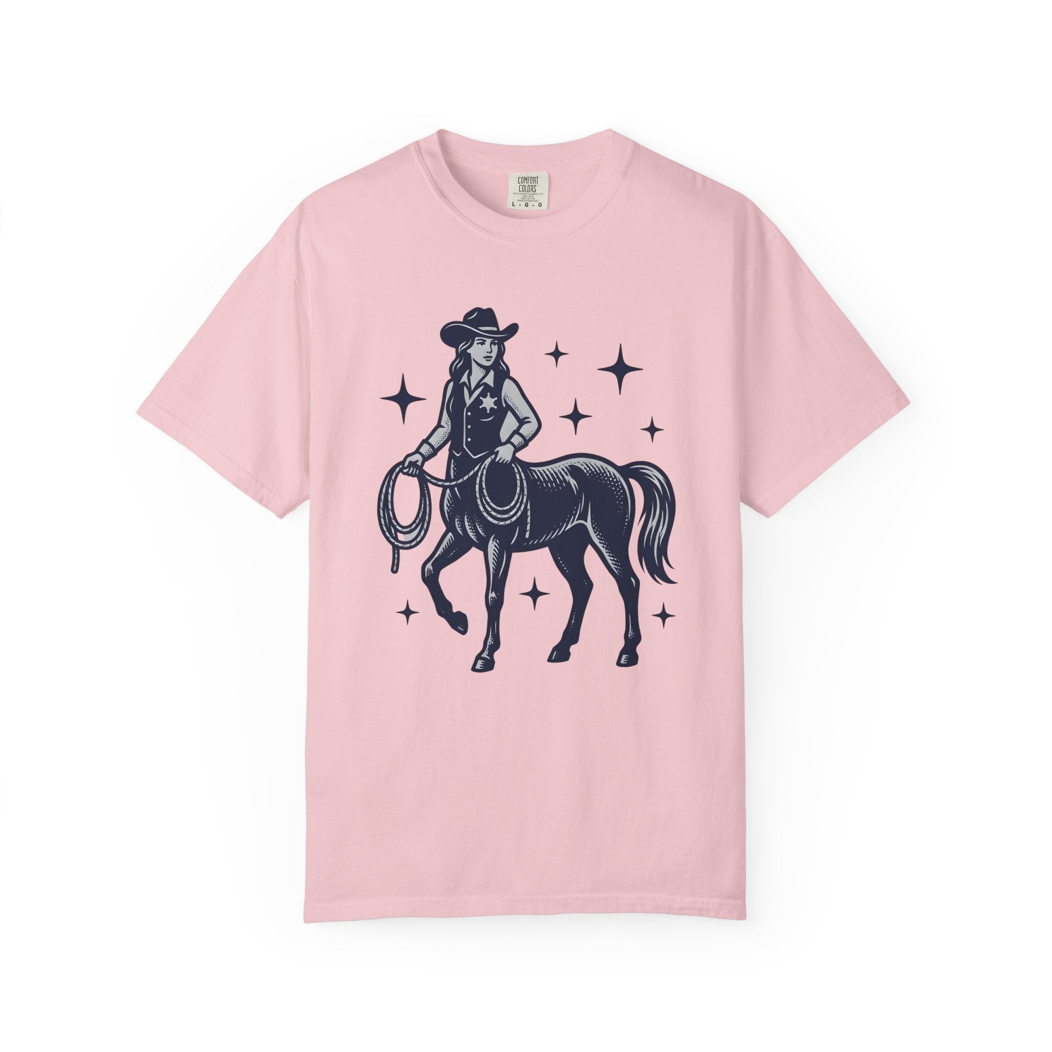 Centaur Cowgirl Shirt Cowgirl Western Gift Women Vintage Tee Centaur T-Shirt Rodeo Fan Retro Tshirt Cowboy Graphic Hand Drawn Stars Tshirt