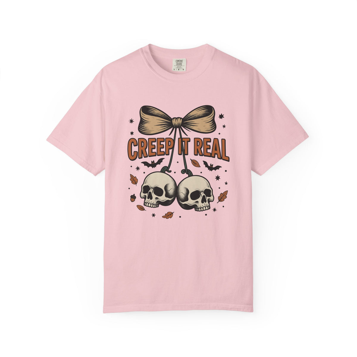 Skulls Bow Shirt Halloween Gothic Gift Women Vintage Tee Skull T-Shirt Horror Fan Retro Tshirt Dark Graphic Hand Drawn Bats Tshirt