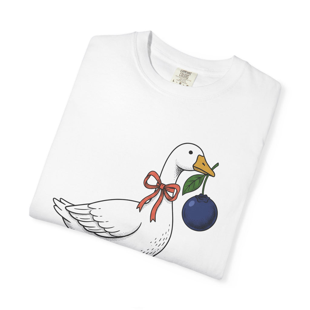 Goose Bowtie Shirt Valentines Day Creatures Gift Women Line Art Tee Goose T-Shirt Valentine Fan Graphic Tshirt Animal Graphic Classic