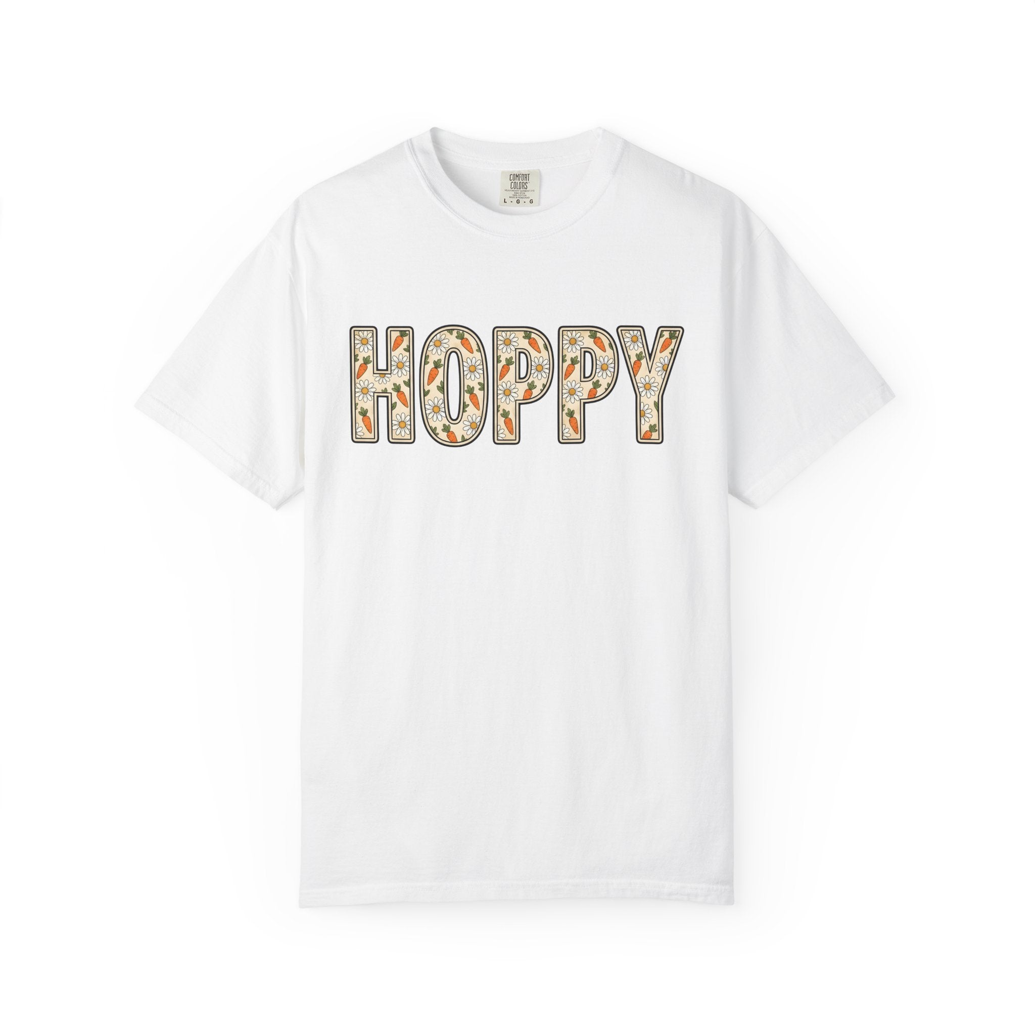 Carrot Daisy Print Shirt Easter Outdoors Gift Women Charming Tee Flower T-Shirt Spring Fan Floral Tshirt Outdoor Graphic Hand Drawn Petals