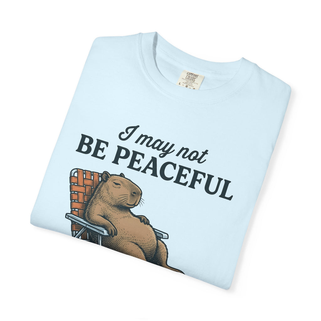 Capybara Seat Shirt Funny Pet Gift Women Retro Tee Rodent T-Shirt Humor Fan Vintage Tshirt Animal Graphic Sketch Recliner Tshirt