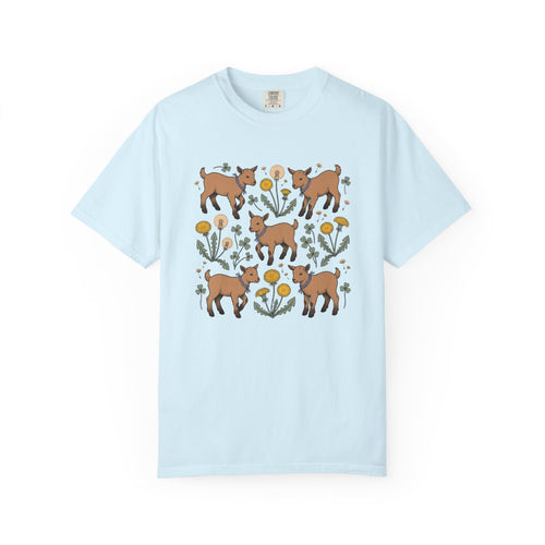Baby Goat Shirt Cottagecore Pet Gift Women Vintage Tee Kid T-Shirt Homesteader Fan Retro Tshirt Animal Graphic Sketch Dandelion Tshirt