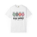Candy Cane Shirt Christmas Sweets Gift Women Whimsical Tee Peppermint Stick T-Shirt Christmas Fan Candy Graphic Tshirt Vintage Sparkles