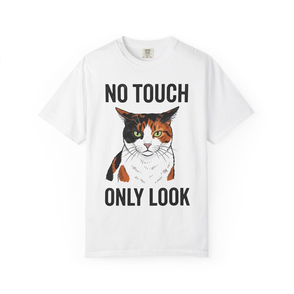 Calico Puss Shirt Cat Satire Gift Women Outline Tee Cat T-Shirt Cat Fan Outline Tshirt Parody Graphic Old School Heavy Type Tshirt