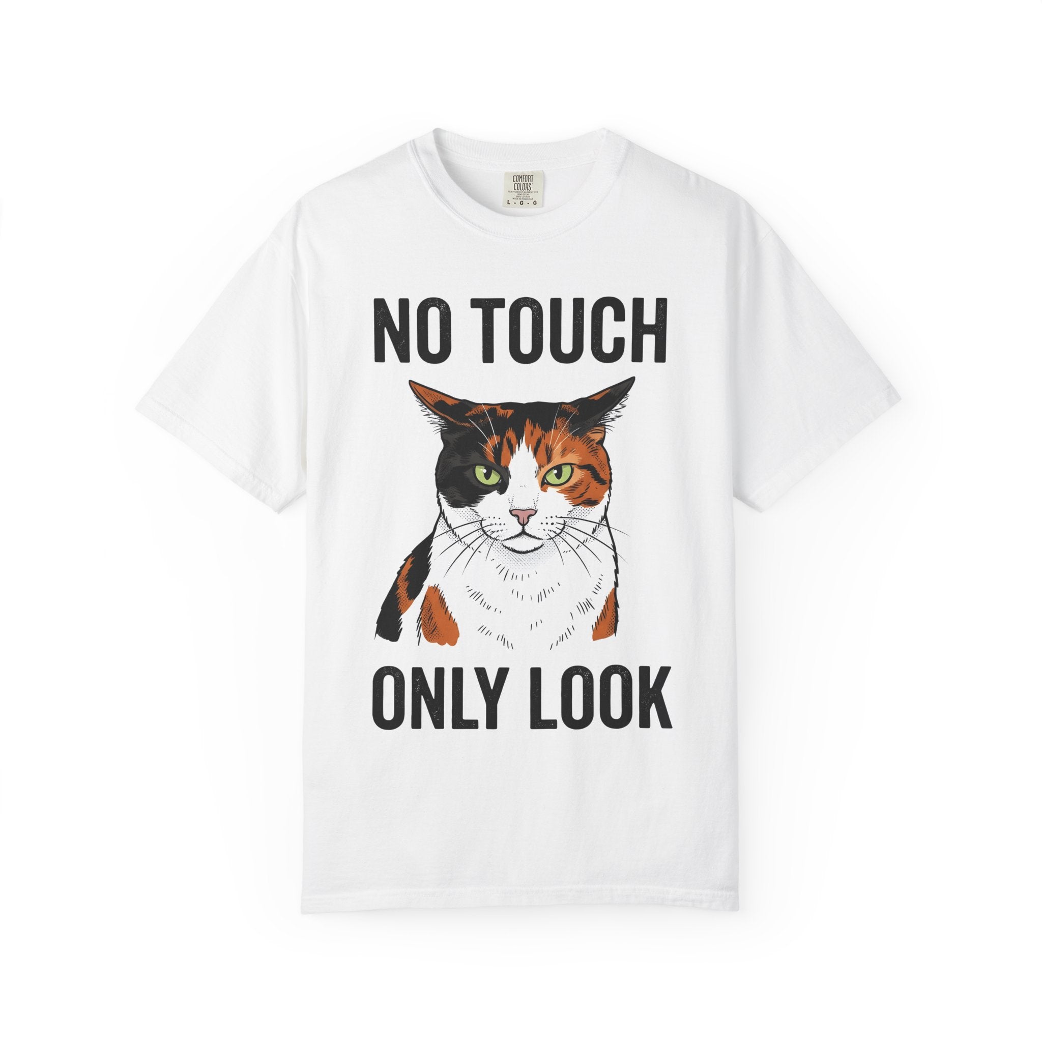 Calico Puss Shirt Cat Satire Gift Women Outline Tee Cat T-Shirt Cat Fan Outline Tshirt Parody Graphic Old School Heavy Type Tshirt