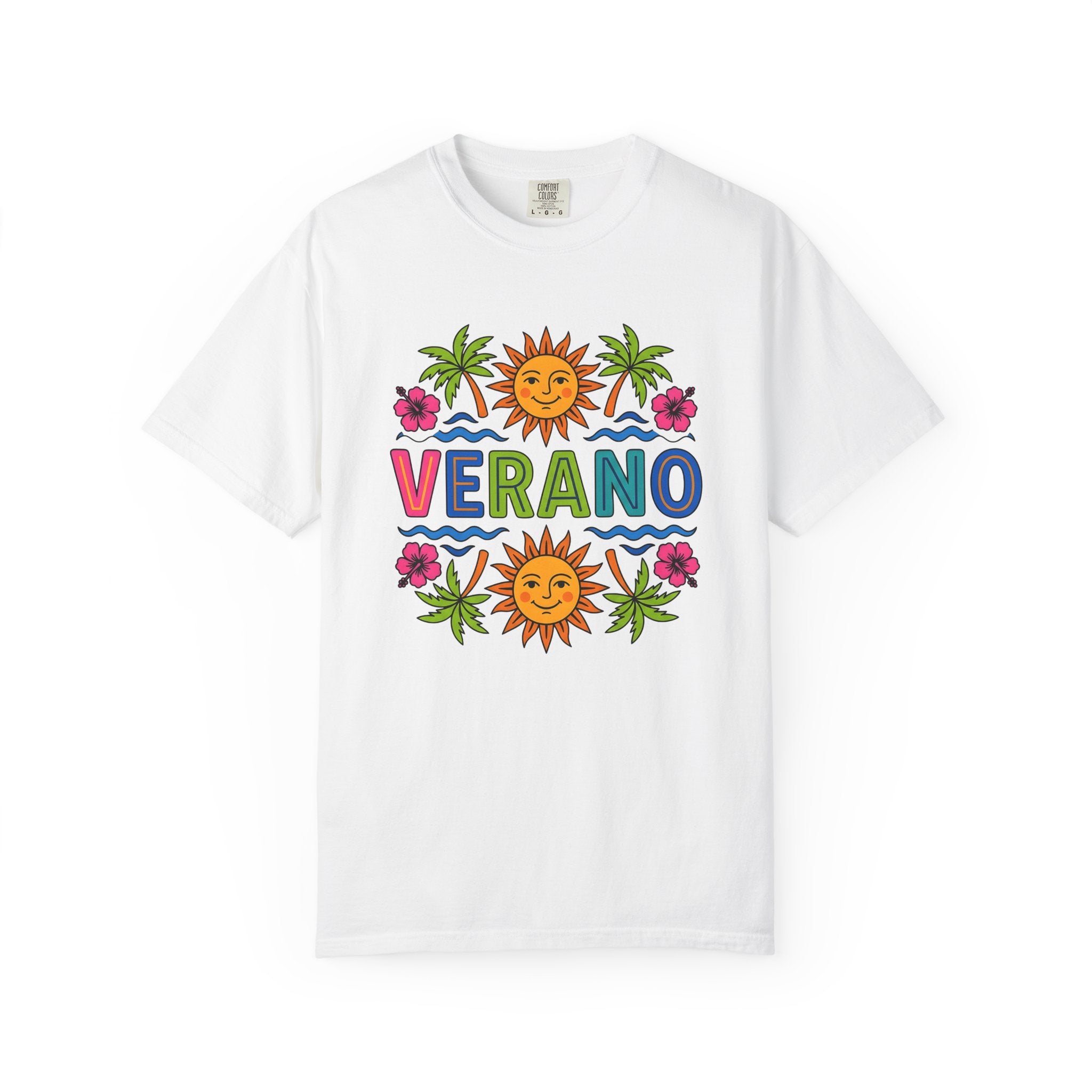 Cheerful Sun Shirt Summer Holiday Gift Women Saturated Tee Sunshine T-Shirt Summer Fan Vibrant Tshirt Vacation Graphic Classic Tropical Tree