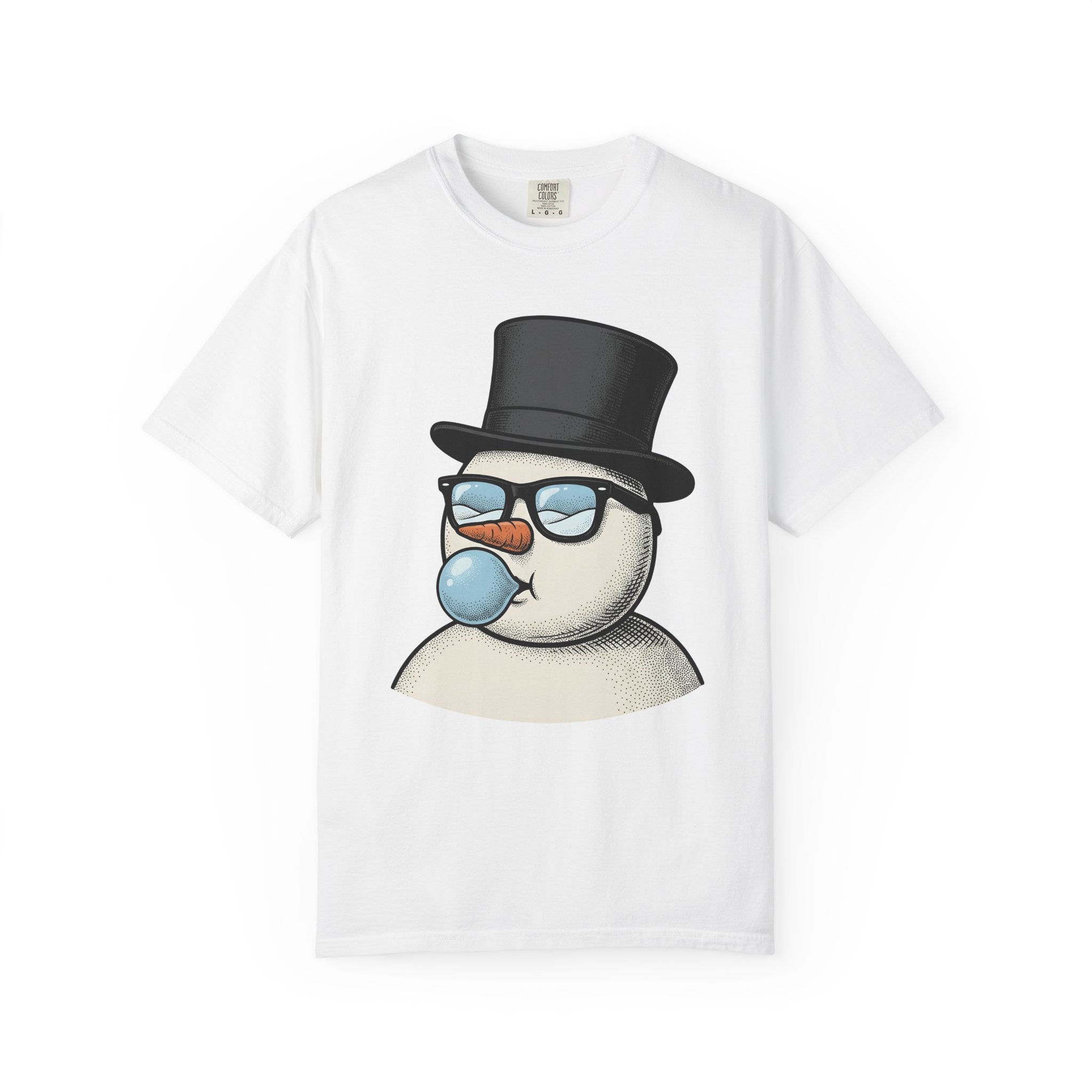 Snowman Art Shirt Christmas Festive Gift Women Caricature Tee Frosty T-Shirt Holiday Fan Cartoon Tshirt Celebration Graphic Classic Sun