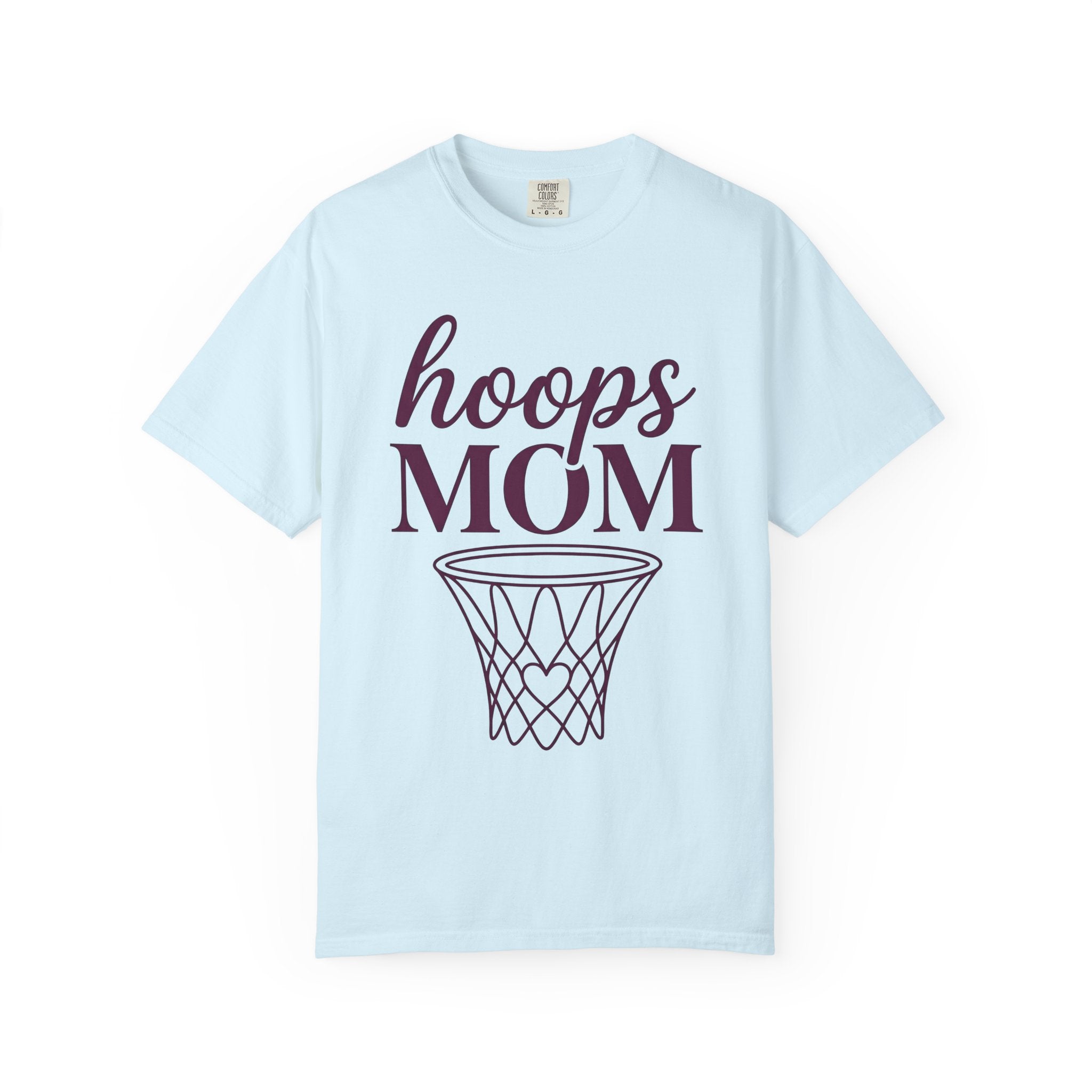 Basketball Hoop Shirt Moms Sports Gift Women Modern Tee Net T-Shirt Mom Fan Athletic Tshirt Sports Graphic Minimal Heart Tshirt