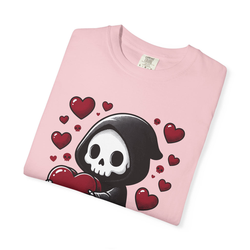 Adorable Reaper Shirt Valentine's Day Dark Gift Women Comic Tee Grim Reaper T-Shirt Valentine Fan Cartoon Tshirt Gothic Graphic Vintage Love