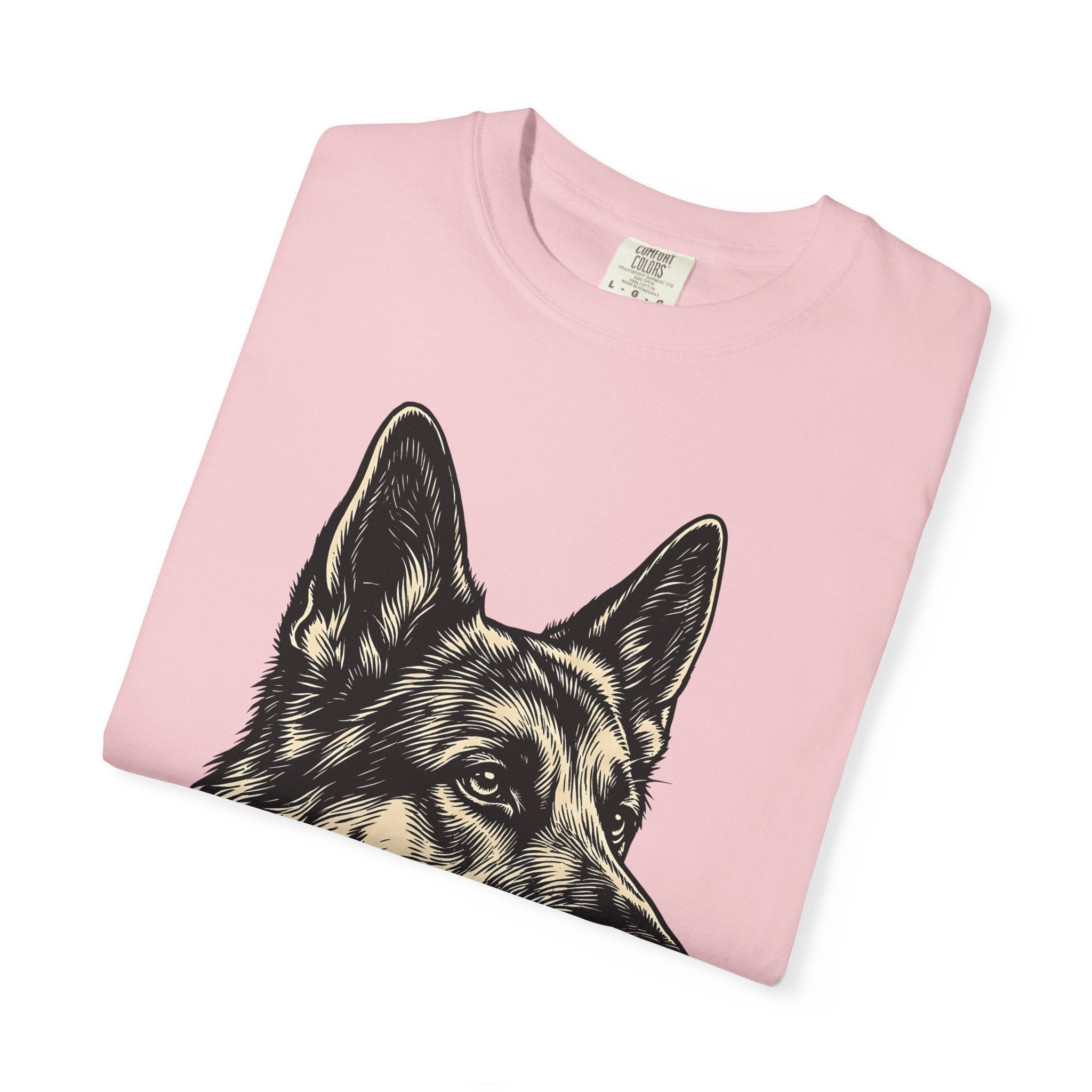 German Shepherd Shirt Dog Companion Gift Women Outline Tee Shepherd Dog T-Shirt Dog Fan Alsatian Graphic Tshirt Drawing Dog Profile Tshirt