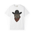 Wolf Cowboy Shirt Cowgirl Western Gift Women Vintage Tee Werewolf T-Shirt Cowboy Fan Rodeo Graphic Tshirt Hand Drawn Bandana Tshirt