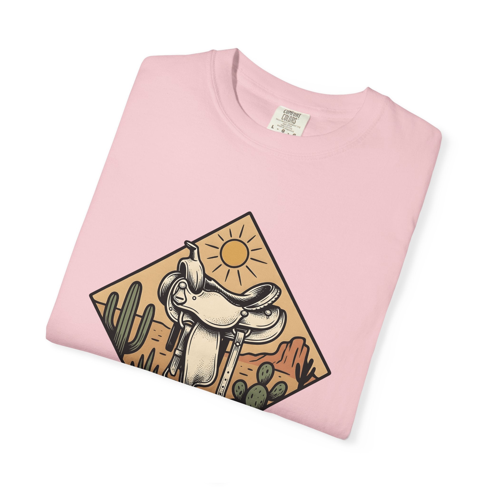 Leather Saddle Shirt Cowgirl Cowboy Gift Women Classic Tee Saddle T-Shirt Rodeo Fan Western Tshirt Cowboy Graphic Line Art Succulents Tshirt
