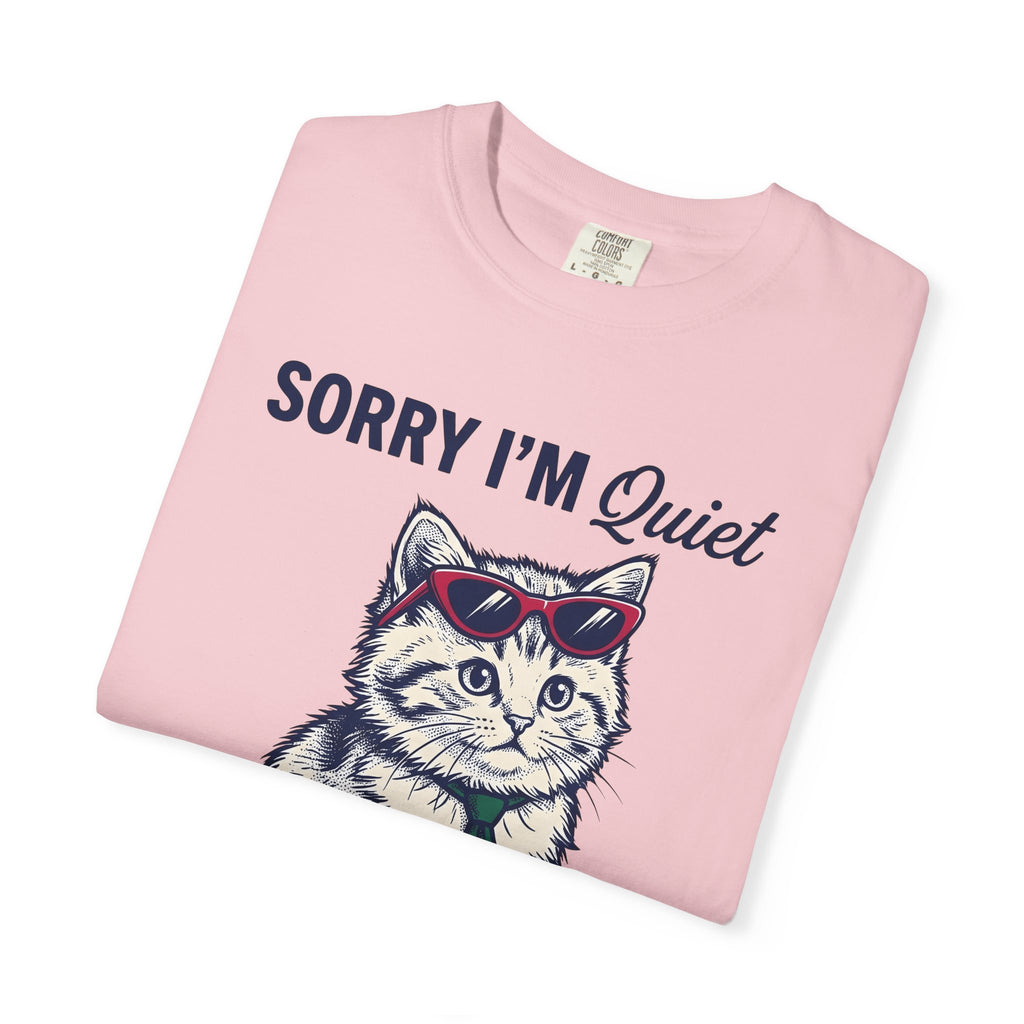Feline Sunglasses Shirt Funny Wildlife Gift Women Cartoon Tee Cat Glasses T-Shirt Humor Fan Comic Tshirt Animal Graphic Doodle Necktie