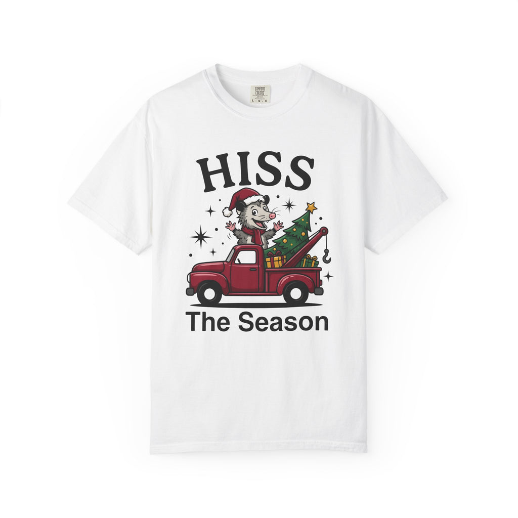 Opossum Pickup Shirt Christmas Wildlife Gift Women Comic Tee Possum T-Shirt Christmas Fan Cartoon Tshirt Wildlife Graphic Vintage Holiday