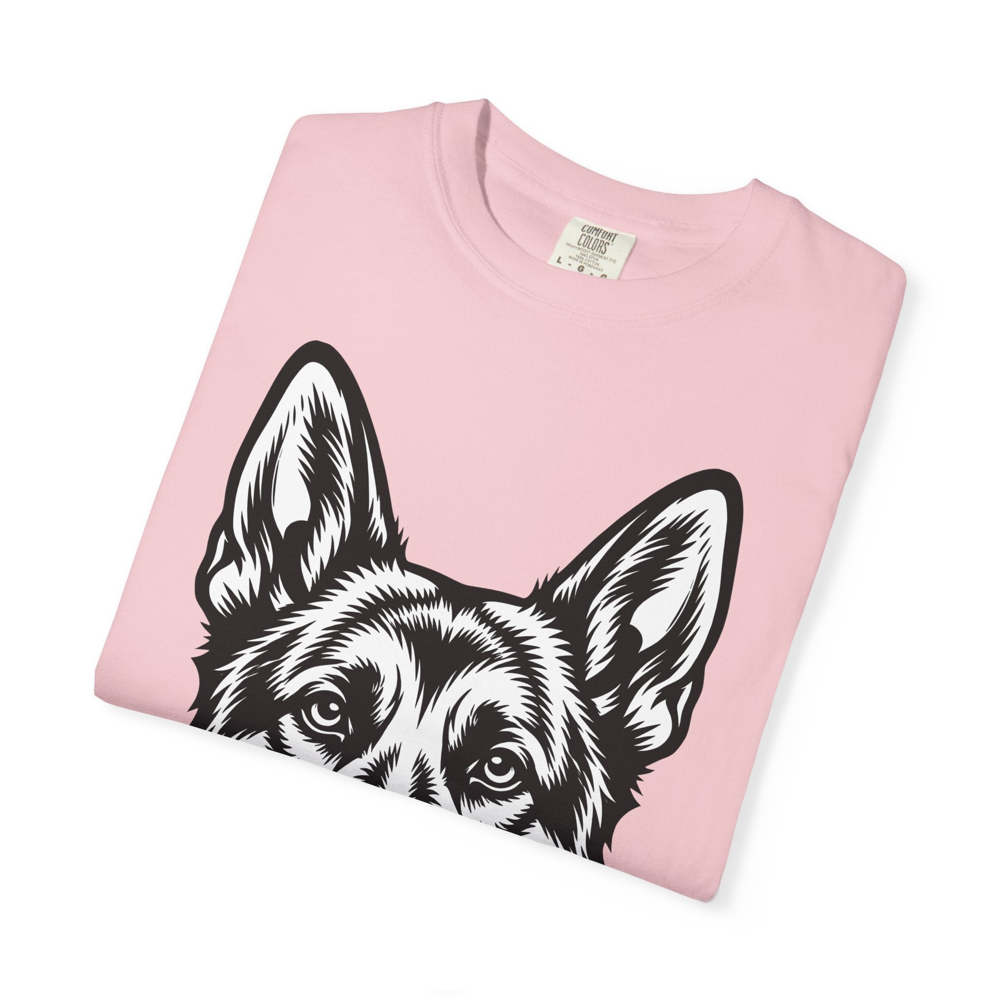 German Shepherd Shirt Dog Pets Gift Women Line Art Tee Alsatian T-Shirt Dog Fan Shepherd Drawing Graphic Vintage Dog Face Tshirt