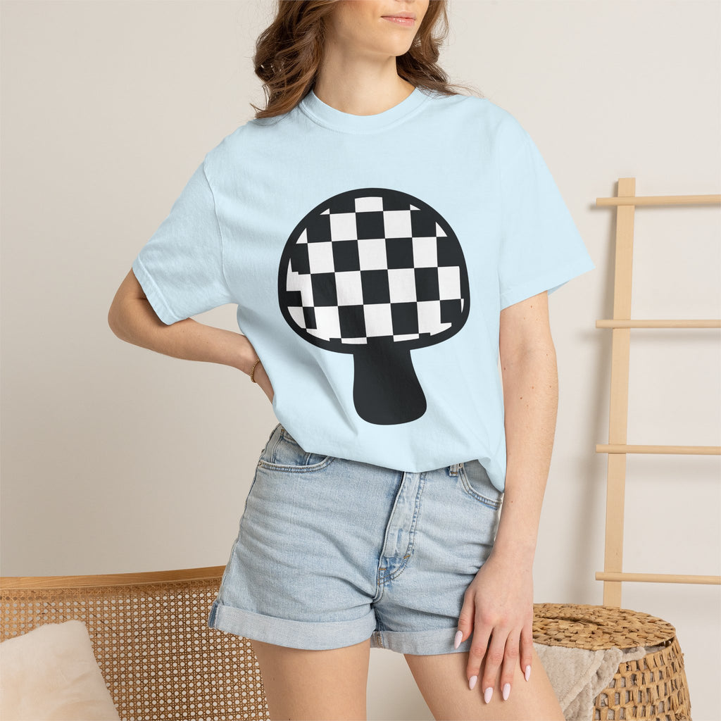 Tartan Mushroom Shirt Mushroom Look Gift Women Eye-Catching Tee Fungus T-Shirt Fungi Fan Spotted Tshirt Style Graphic Sleek Weave Tshirt