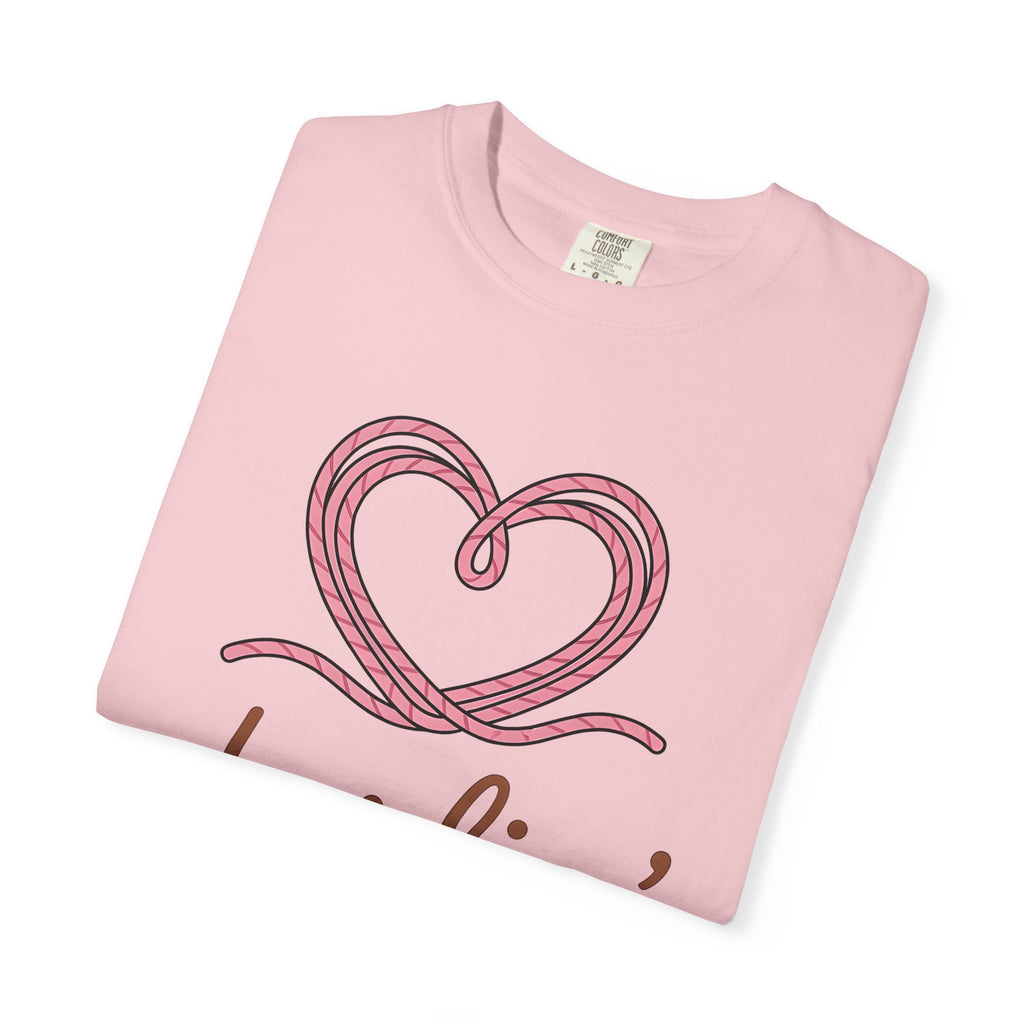 Rope Heart Shirt Cowgirl Ranch Gift Women Simple Tee Heart T-Shirt Cowgirl Fan Rustic Tshirt Farm Graphic Vintage Cowboy Tshirt