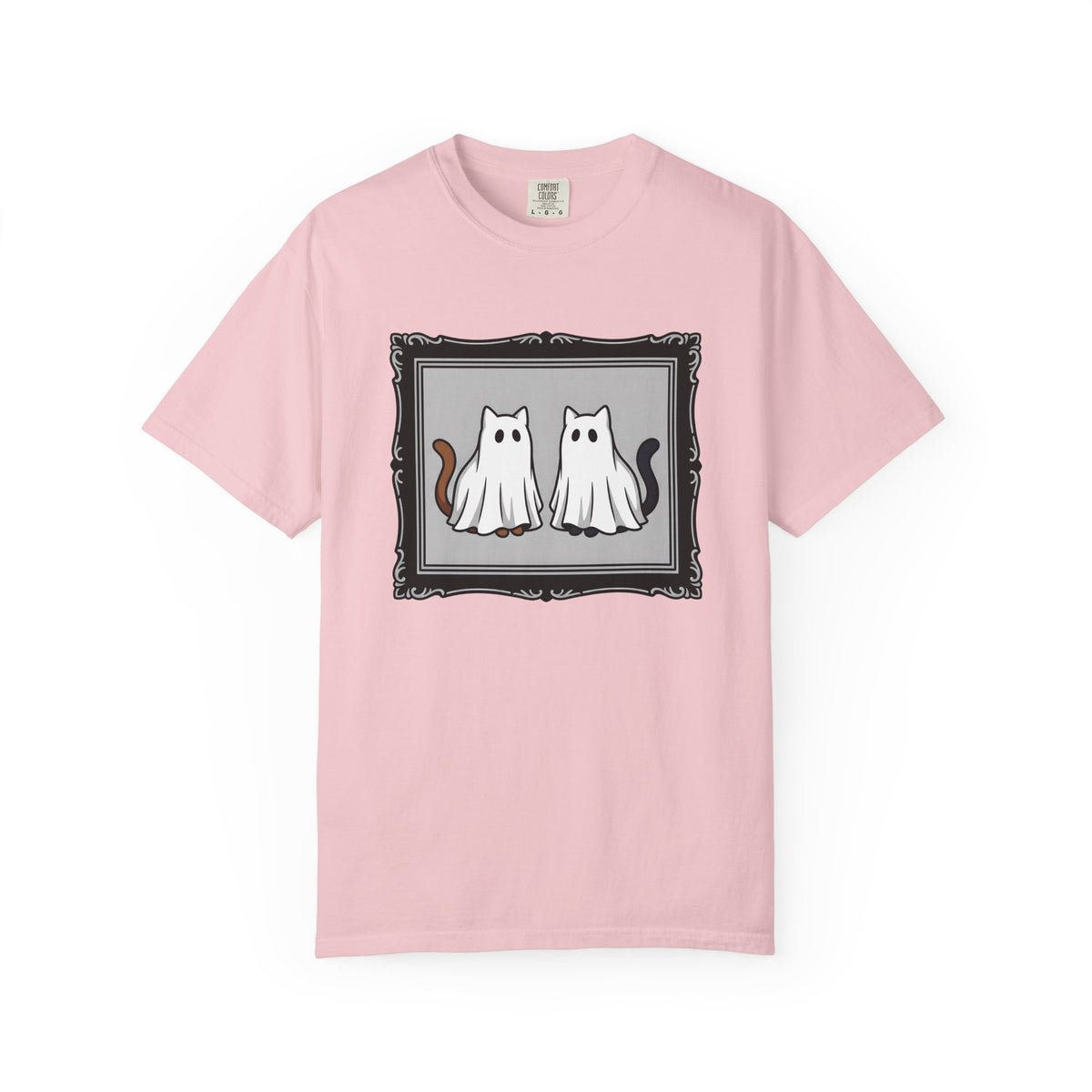 Ghost Cats Shirt Halloween Cat Unisex Gift Cartoon Tee Kitties T-Shirt Horror