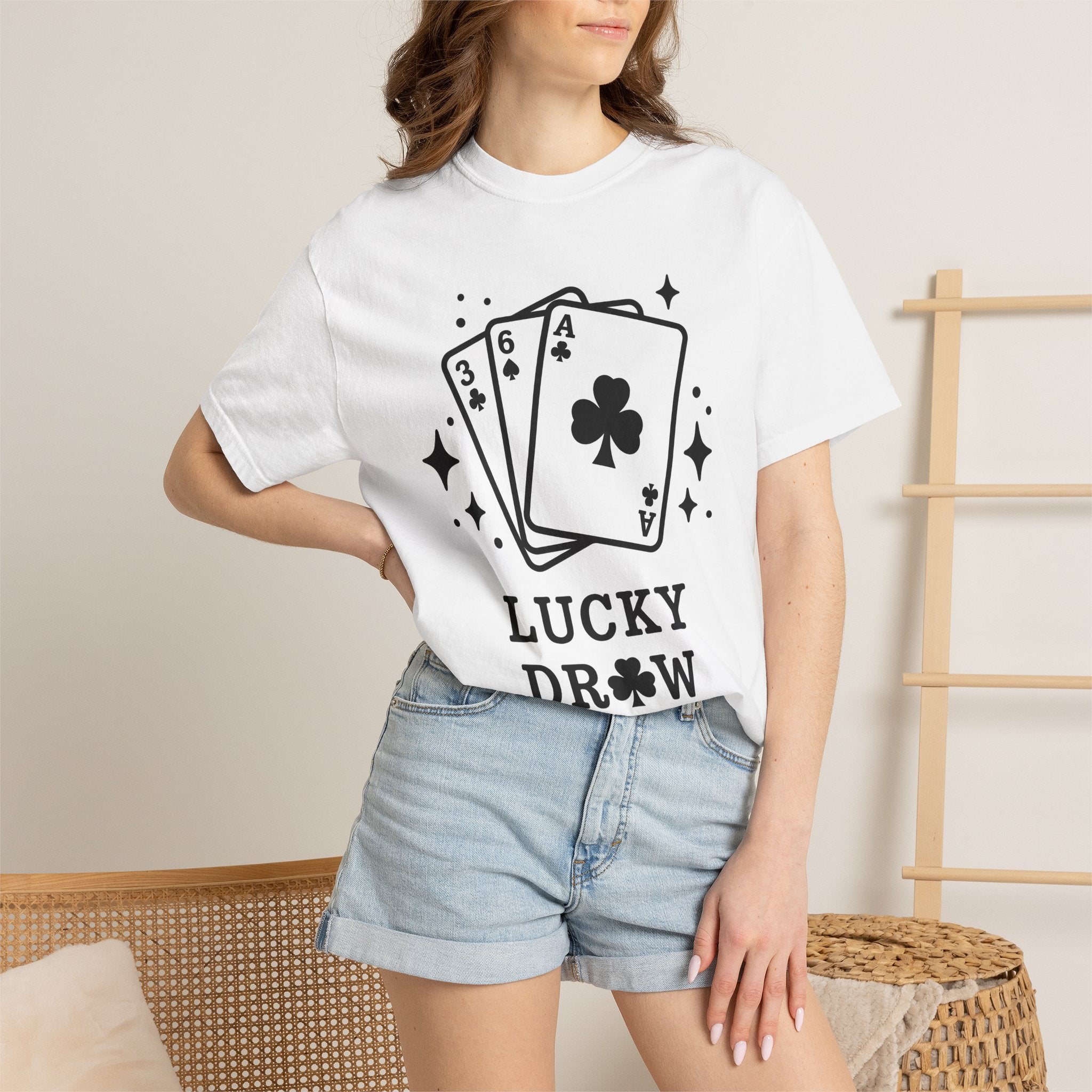 Poker Cards Shirt St Patrick's Day Gambling Gift Women Simple Tee Playing Cards T-Shirt Luck Fan Minimalist Tshirt Betting Graphic Retro