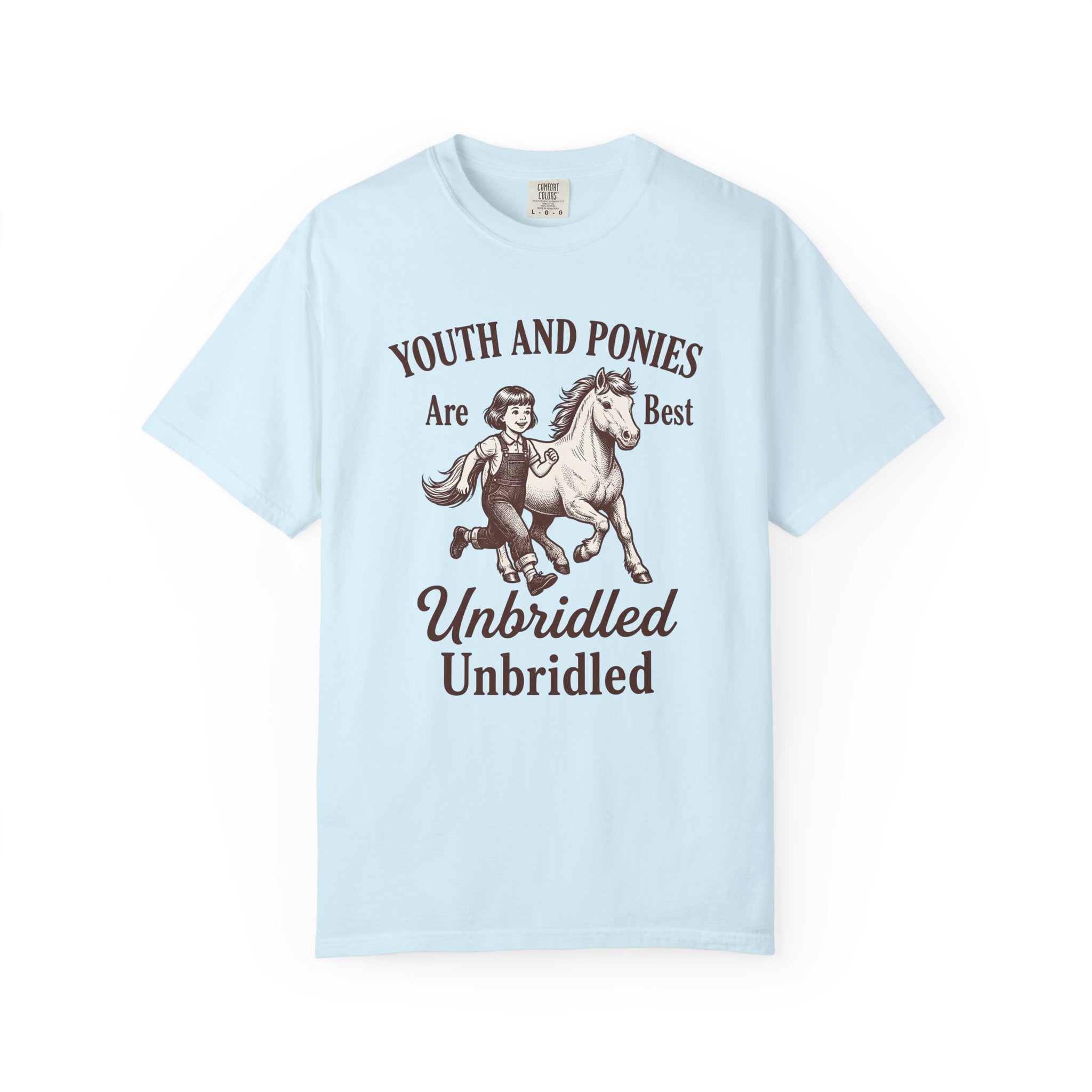 Child Pony Shirt Horse Farm Gift Women Vintage Tee Foal T-Shirt Equestrian Enthusiast Retro Tshirt Ranch Graphic Hand Drawn Overalls Tshirt