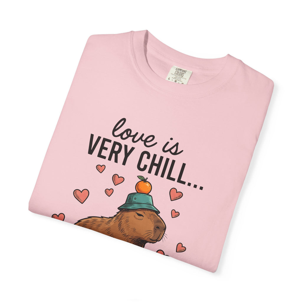 Capybara Drawing Shirt Valentines Day Creature Gift Women Animation Tee Rodent T-Shirt Valentine Fan Cartoon Tshirt Animal Graphic Doodle