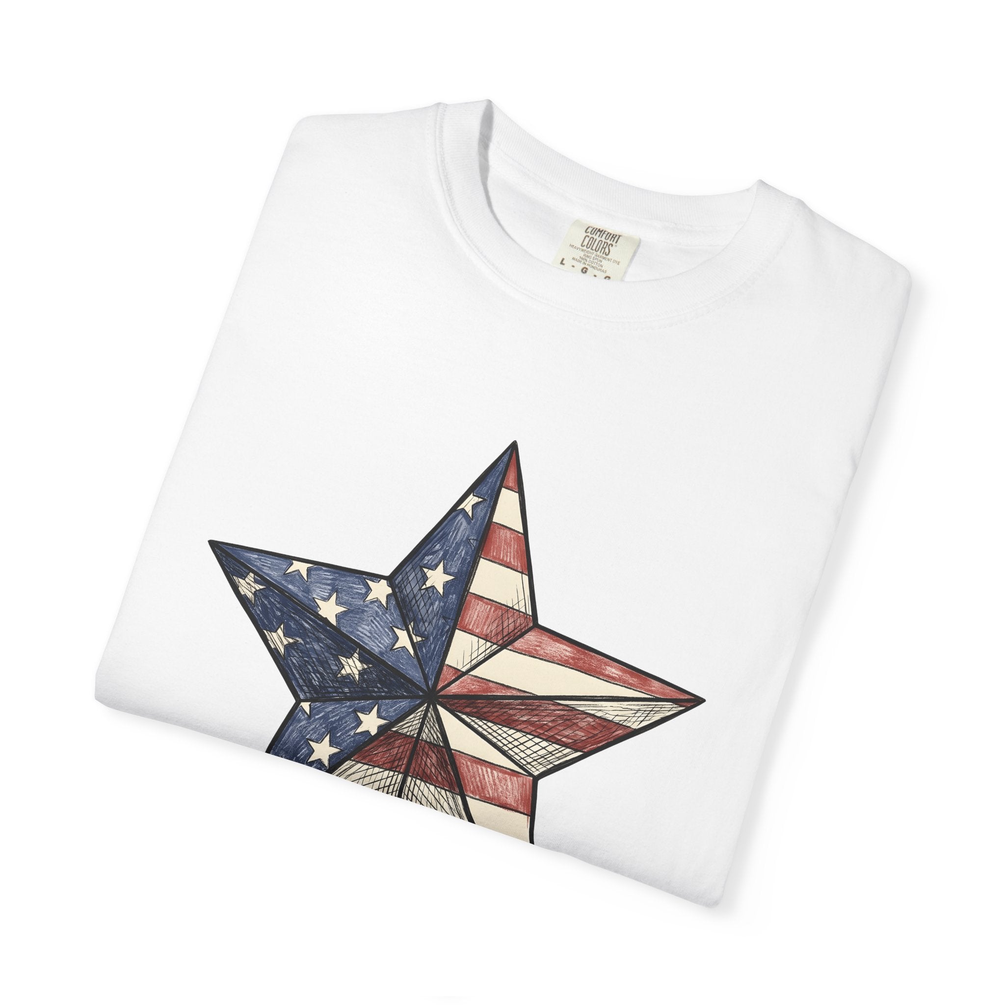 Star Emblem Shirt America Heritage Gift Women Cartoon Tee Symbol T-Shirt American Fan Emblem Tshirt Heritage Graphic Rustic Pennant Tshirt