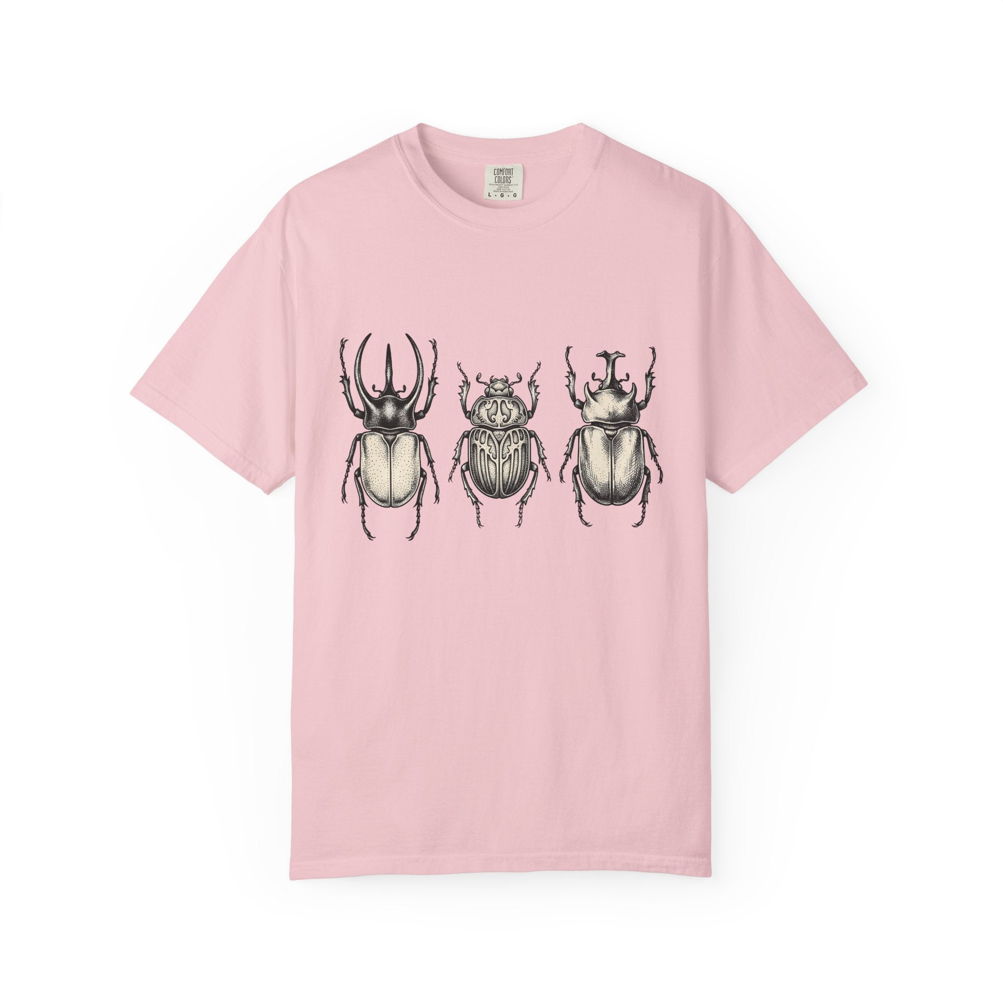 Beetle Graphic Shirt Insects Nature Gift Women Vintage Tee Bug T-Shirt Bug Fan Insect Tshirt Environmental Graphic Hand Drawn Insect Tshirt