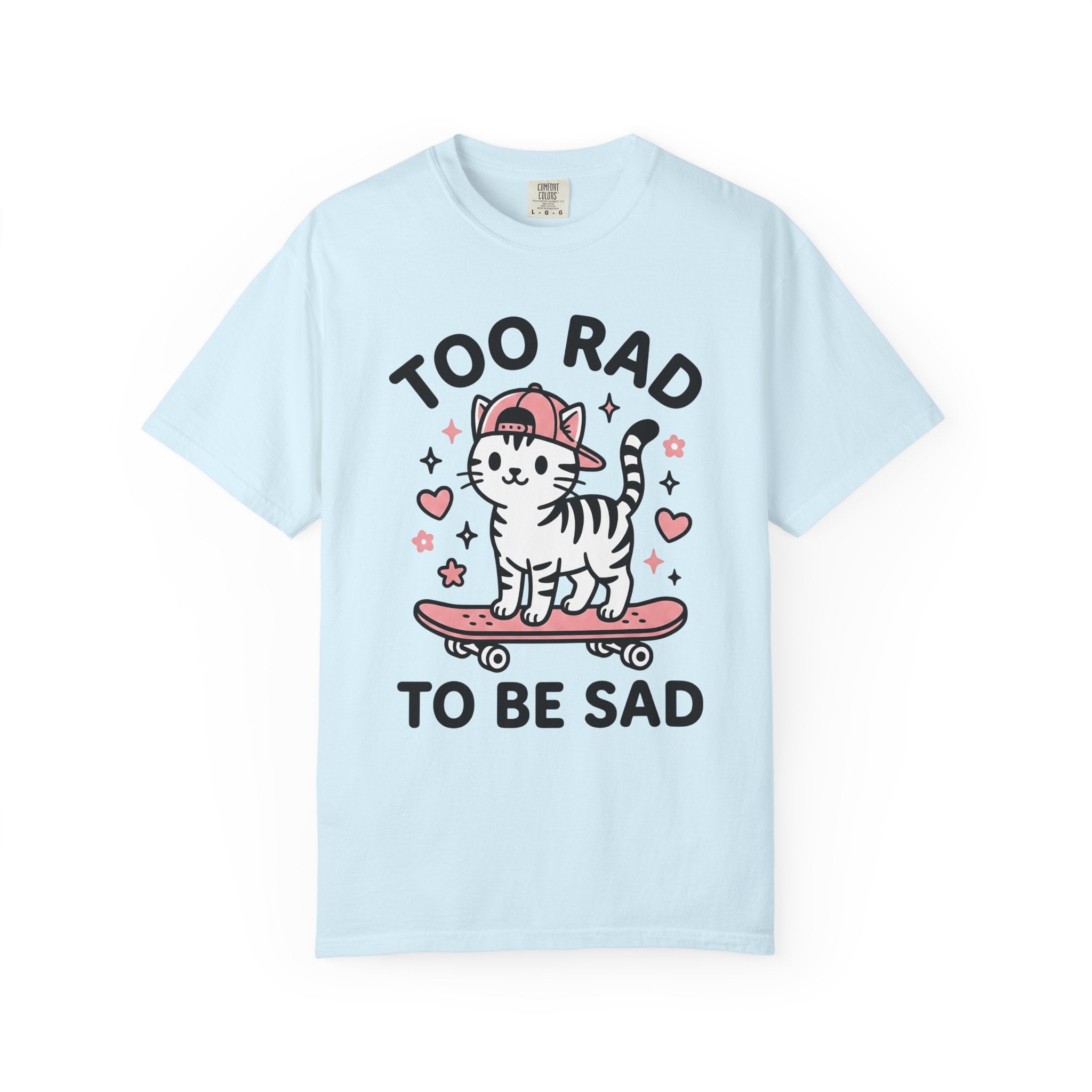 Cat Skateboard Shirt Cat Joke Gift Women Cute Tee Kitten T-Shirt Feline Fan Kitty Tshirt Humor Graphic Comic Heart Tshirt