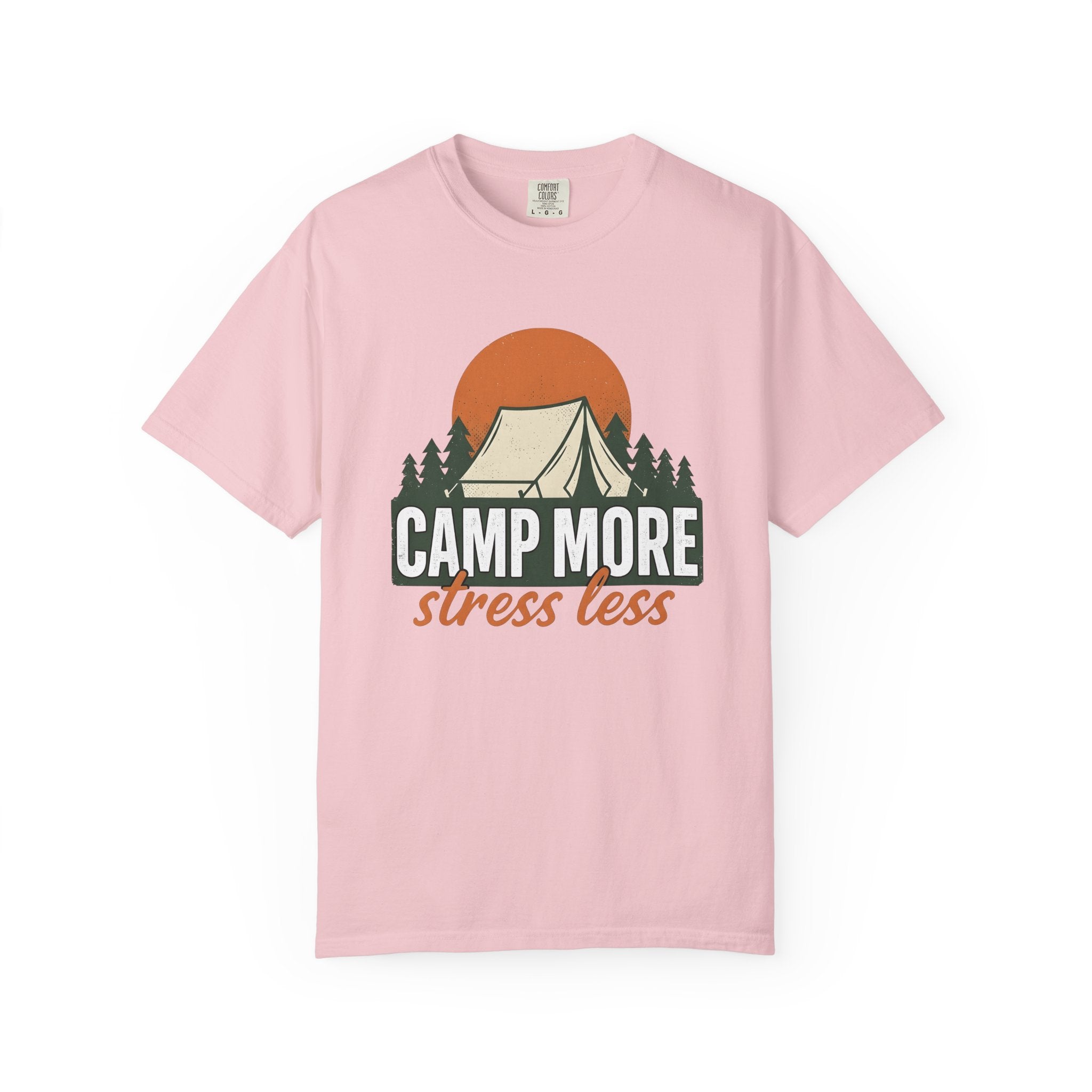 Camping Tent Shirt Camping Hiking Gift Women Vintage Tee Canopy T-Shirt Camper Enthusiast Distressed Tshirt Trekker Graphic Retro Pine Trees