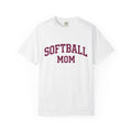 Varsity Font Shirt Softball Mom Recreation Gift Women Thick Tee Lettering T-Shirt Mom Fan Typography Tshirt Leisure Graphic Classic