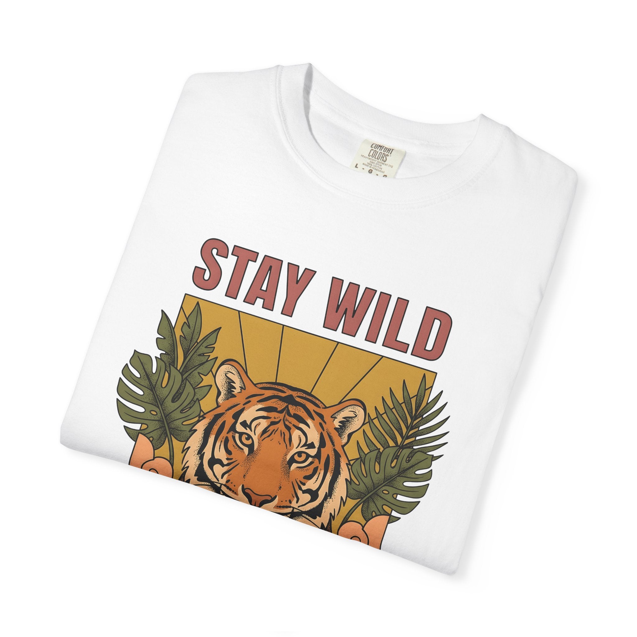 Tiger Face Shirt Animal Nature Gift Women Boho Tee Tiger T-Shirt Wildlife Enthusiast Hippie Tshirt Environmental Graphic Retro Tropical