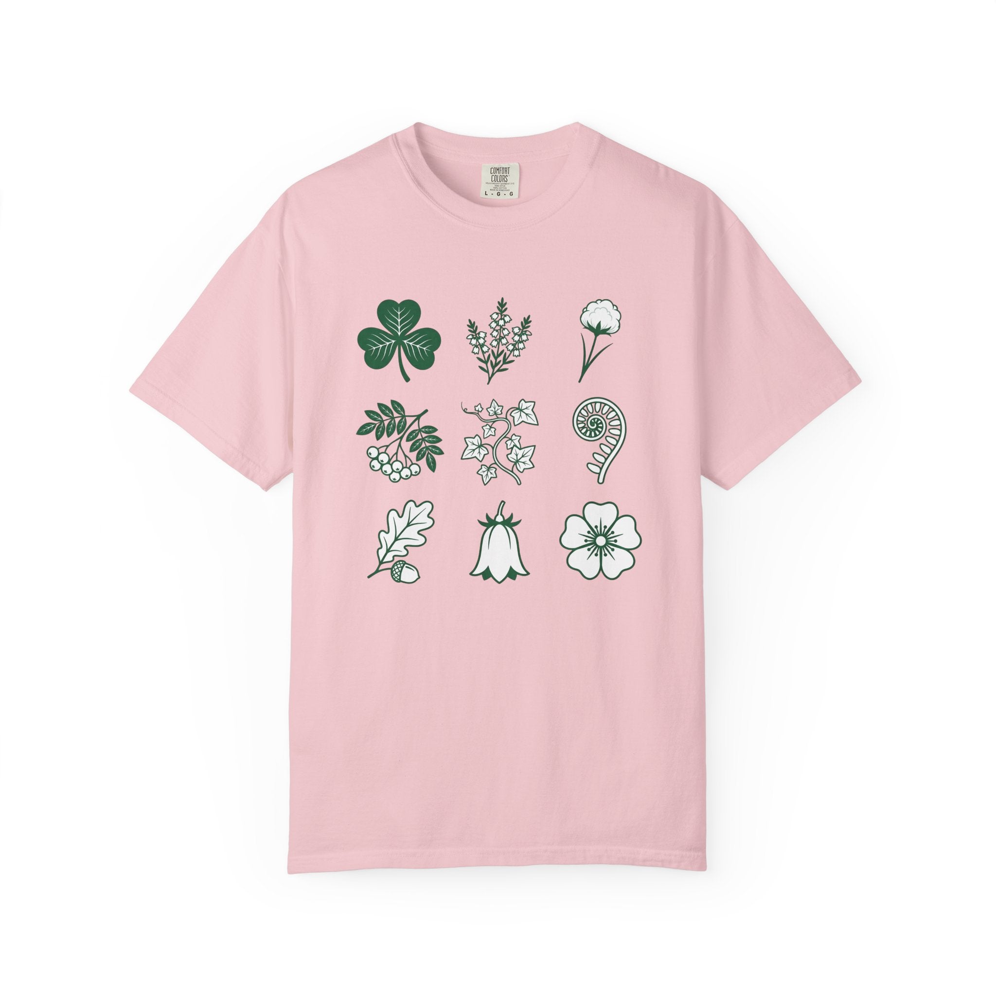 Clover Plants Shirt St. Patrick's Day Outdoors Gift Women Floral Art Tee Shamrock T-Shirt Luck Fan Botanical Tshirt Nature Graphic Simple