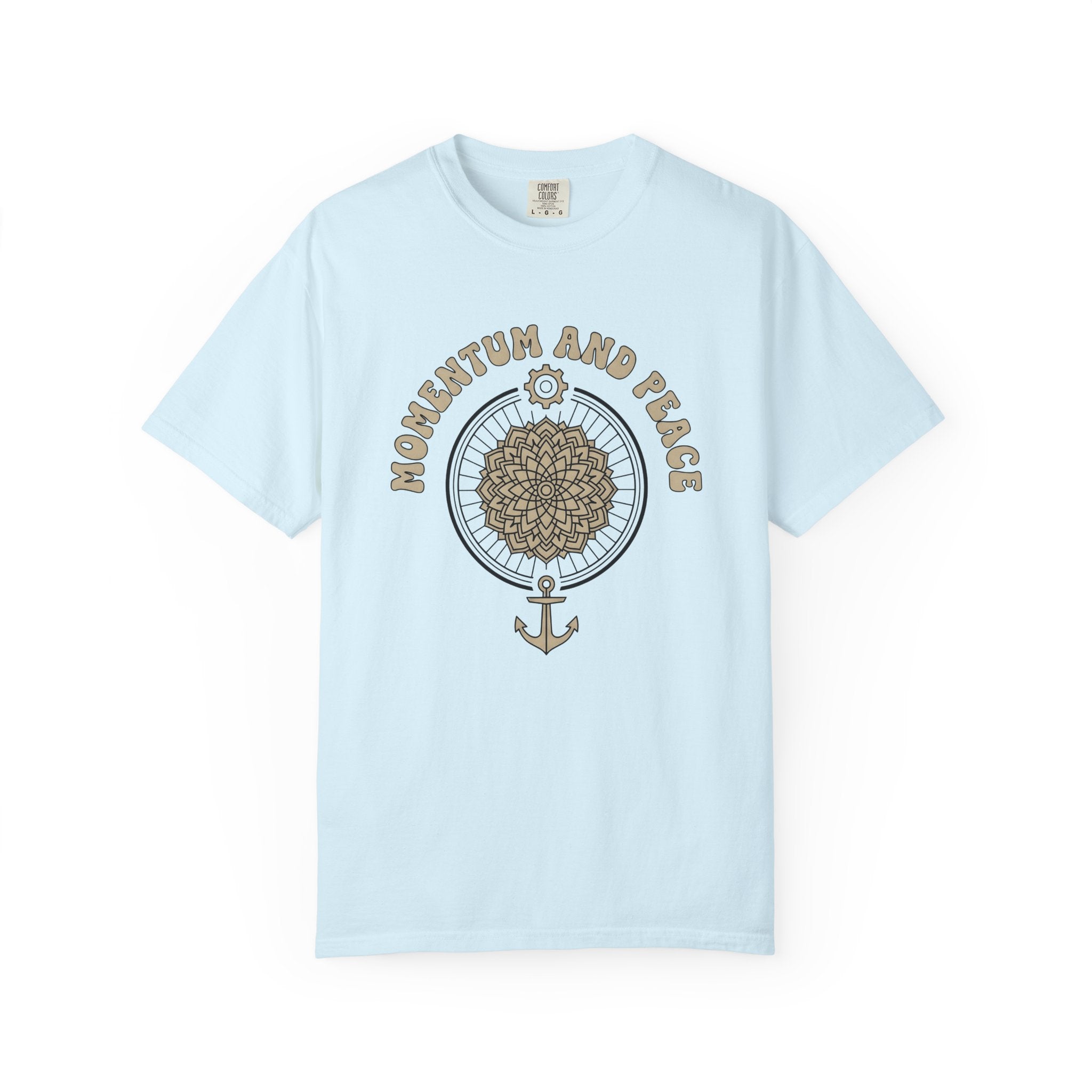 Bicycle Wheel Mandala Shirt Sports Yoga Gift Women Boho Tee Wheel T-Shirt Athlete Enthusiast Bohemian Tshirt Meditation Graphic Minimalist