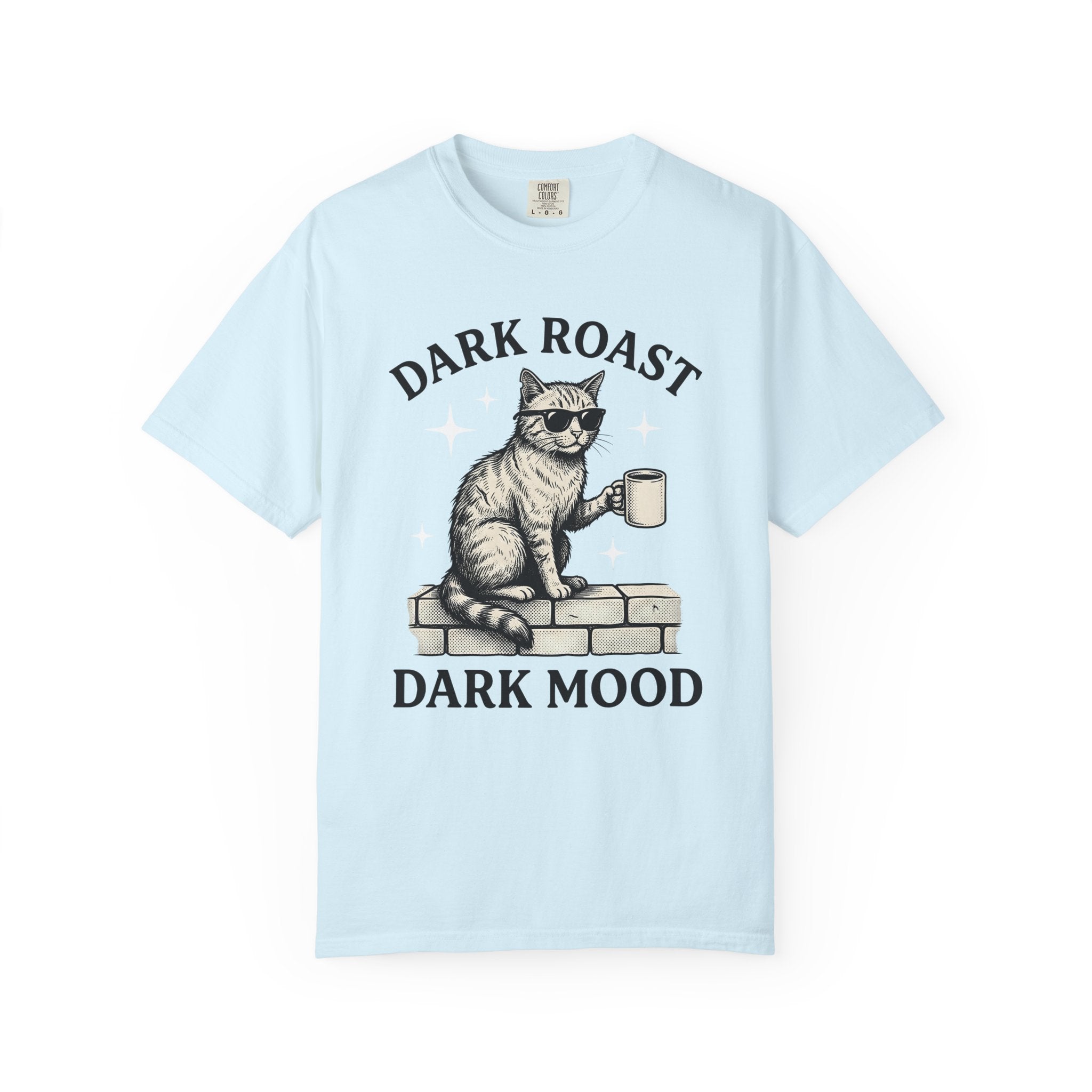 Cat Coffee Cup Shirt Coffee Feline Gift Women Retro Tee Mug T-Shirt Coffee Fan Coffee Cup Tshirt Kitty Graphic Sketch Shades Tshirt