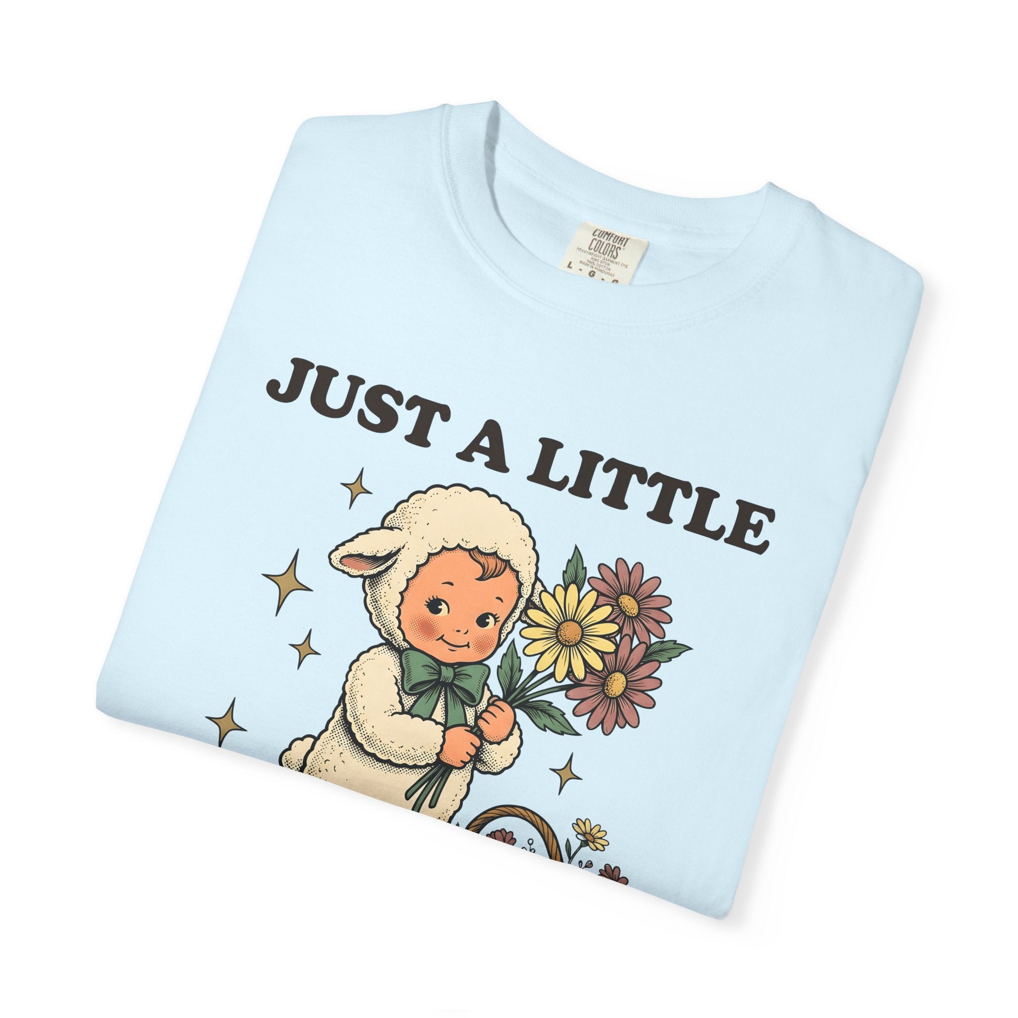 Lamb Outfit Shirt Easter Rustic Gift Women Retro Tee Sheep T-Shirt Easter Fan Retro Tshirt Country Graphic Vintage Flower Sack Tshirt