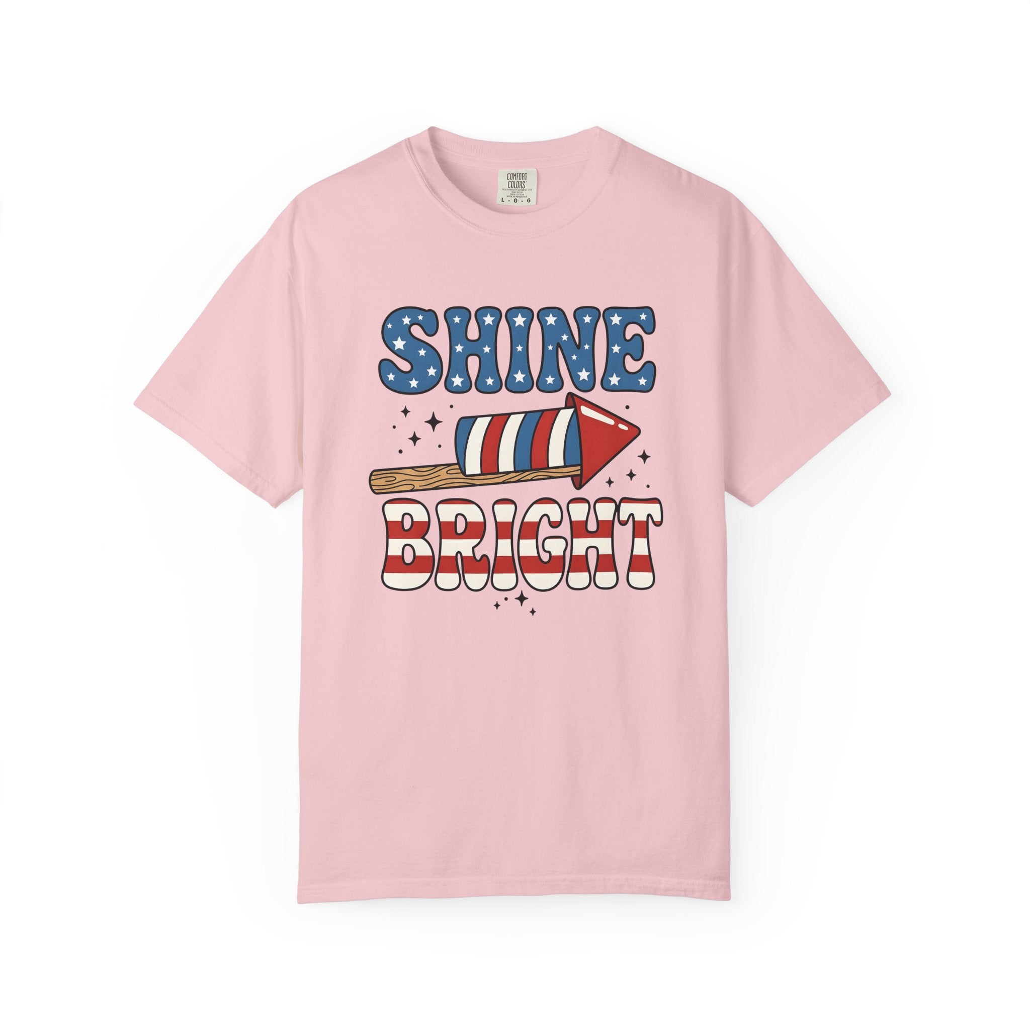American Firework Shirt 4th Of July Party Gift Women Graphic Tee Fireworks T-Shirt Independence Day Enthusiast Firework Graphic Tshirt